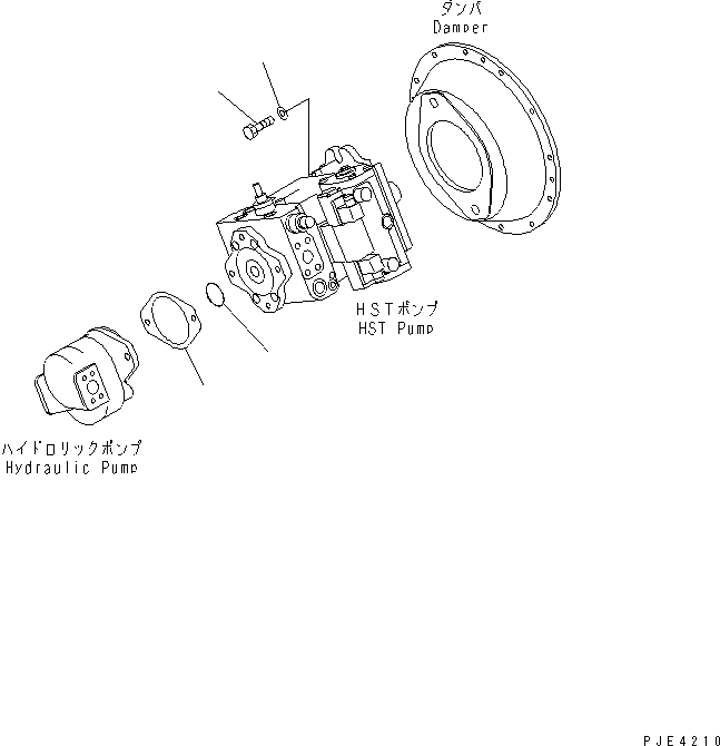 Wheel Loaders Komatsu / WA100M-3-CB S/N 10001-UP(wa100m0r) / HST PUMP (HST PUMP MOUNTING PARTS)(150100 : F2430-08A0)