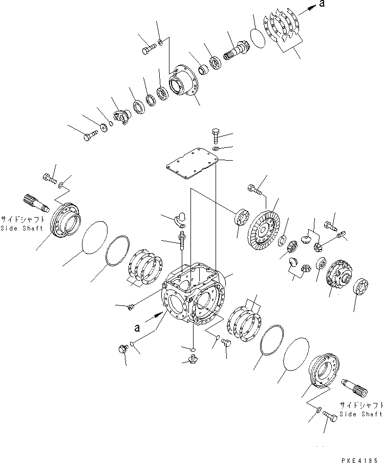 Wheel Loaders Komatsu / WA100M-3-CB S/N 10001-UP(wa100m0r) / REAR AXLE (DIFFERENTIAL)(150330 : F4500-03A0)
