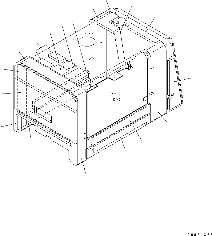 Wheel Loaders Komatsu / WA100M-3-CB S/N 10001-UP(wa100m0r) / HOOD (FOR SHEET)(#11501-)(270090 : M4100-02A0A)