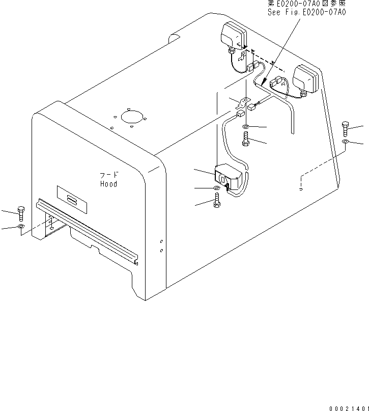 Wheel Loaders Komatsu / WA100M-3-CB S/N 10001-UP(wa100m0r) / HOOD (BACK-UP ALARM)(#11501-)(270160 : M4100-05A3A)