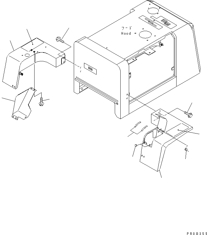 Wheel Loaders Komatsu / WA100M-3-CB S/N 10001-UP(wa100m0r) / REAR FENDER (WITH AIR CONDITIONER)(#11001-11500)(270200 : M4200-01A2)