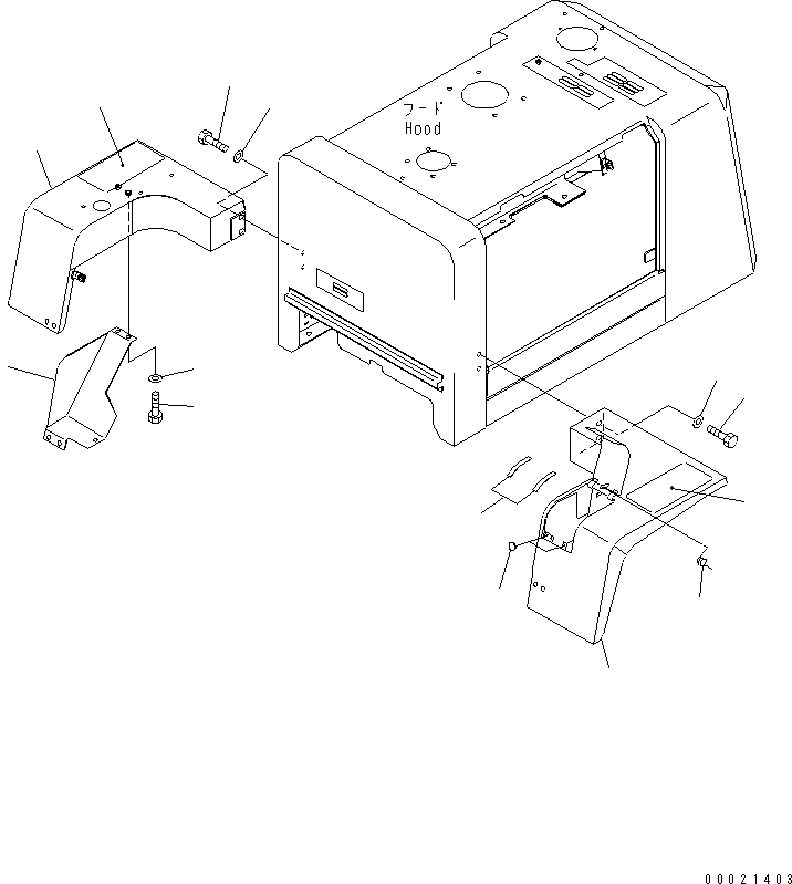 Wheel Loaders Komatsu / WA100M-3-CB S/N 10001-UP(wa100m0r) / REAR FENDER (WITH AIR CONDITIONER)(#11501-)(270210 : M4200-01A2A)