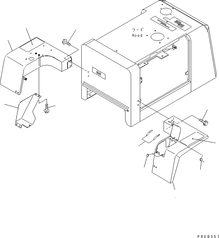 Wheel Loaders Komatsu / WA100M-3-CB S/N 10001-UP(wa100m0r) / REAR FENDER (WITH AIR CONDITIONER) (WIDE FENDER TYPE)(#11001-11500)(270240 : M4200-01A4)