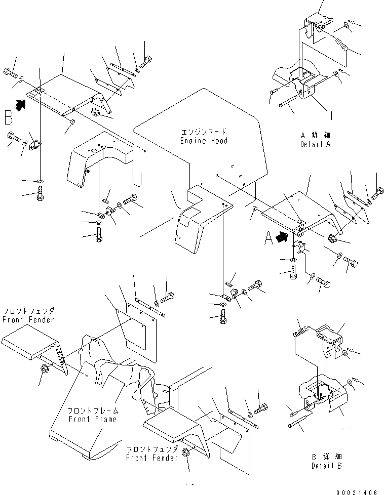 Wheel Loaders Komatsu / WA100M-3-CB S/N 10001-UP(wa100m0r) / FULL FENDER (REAR)(#11501-)(270280 : M4220-01A0A)