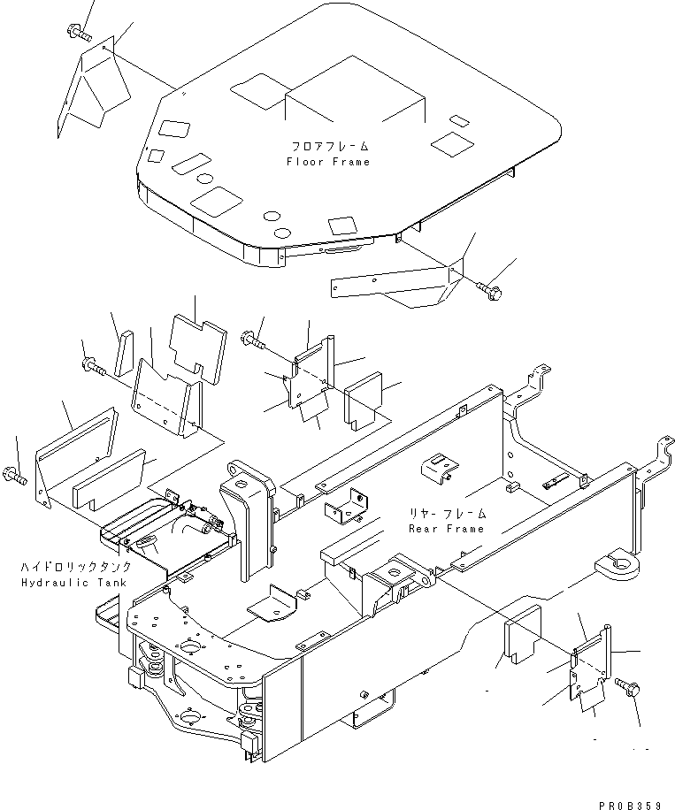 Wheel Loaders Komatsu / WA100M-3-CB S/N 10001-UP(wa100m0r) / COVER (FOR FLOOR FRAME)(#11001-)(270300 : M4230-01A0A)
