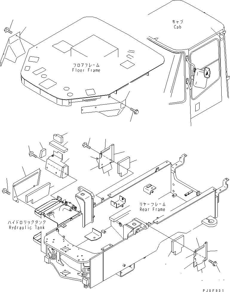 Wheel Loaders Komatsu / WA100M-3-CB S/N 10001-UP(wa100m0r) / COVER (FOR FLOOR FRAME) (WITH AIR CONDITIONER)(#11001-)(270310 : M4230-01A1)