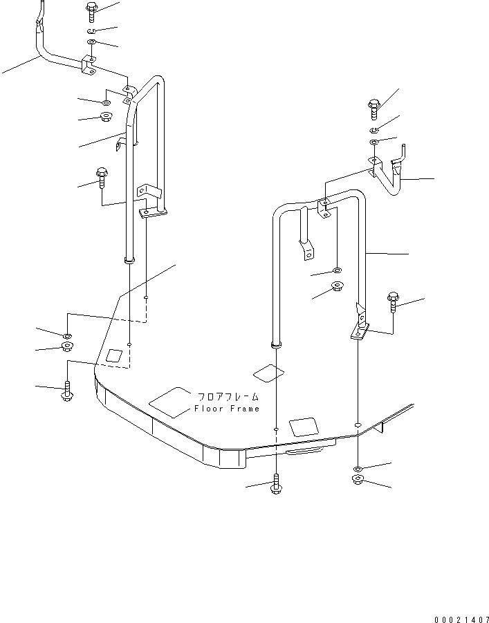 Wheel Loaders Komatsu / WA100M-3-CB S/N 10001-UP(wa100m0r) / LADDER RAIL (LIVEATOCK RAISING)(270330 : M4320-01A1)