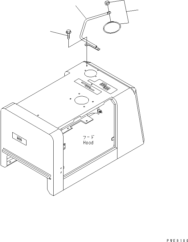 Wheel Loaders Komatsu / WA100M-3-CB S/N 10001-UP(wa100m0r) / REAR UNDER MIRROR(270350 : M4430-01A0)