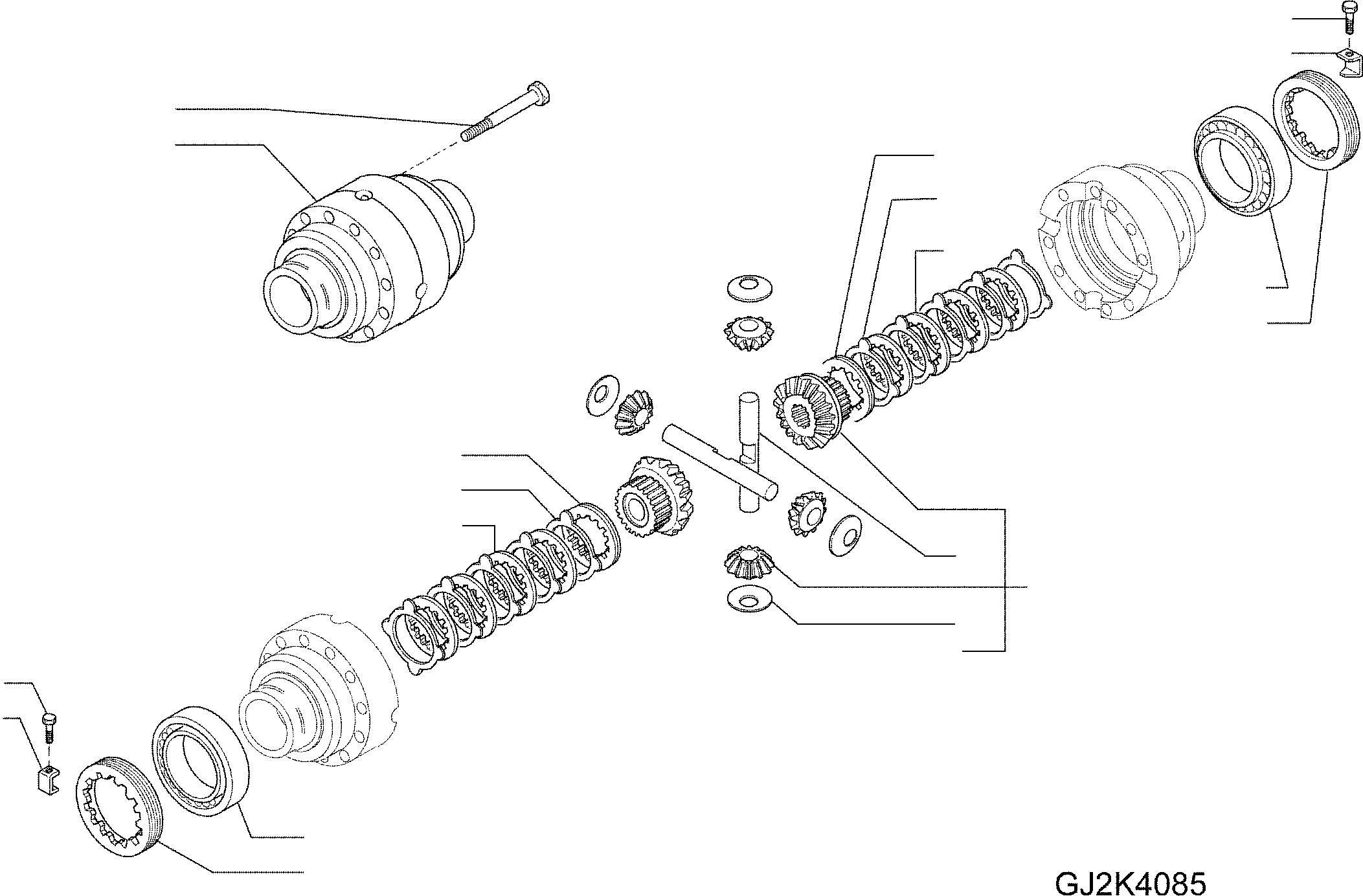 Wheel Loaders Komatsu / WA100M-5 20 km/h S/N H50051-H50352 / H50360-H50366 / H50369-H50374 / H50376-H50377 / H50379-H50381 / H50383-Up(wa100ma) / DIFFERENTIAL, FRONT AXLE, AXLE WITH 25% LIMITED SLIP(08020_A : GJ2K4085)