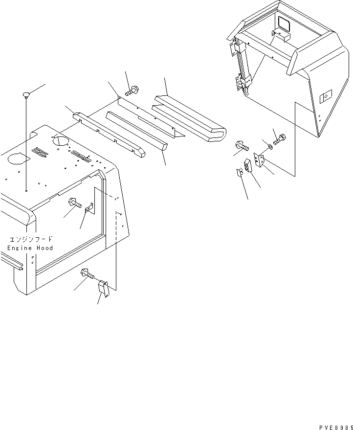 Wheel Loaders Komatsu / WA100SSS-3-H S/N 63001-UP(wa100s0r) / HOOD (NOISE ABATEMENT PARTS) (SUPER SILENT SPECIAL SPEC.)(120020 : M4100-04A3)