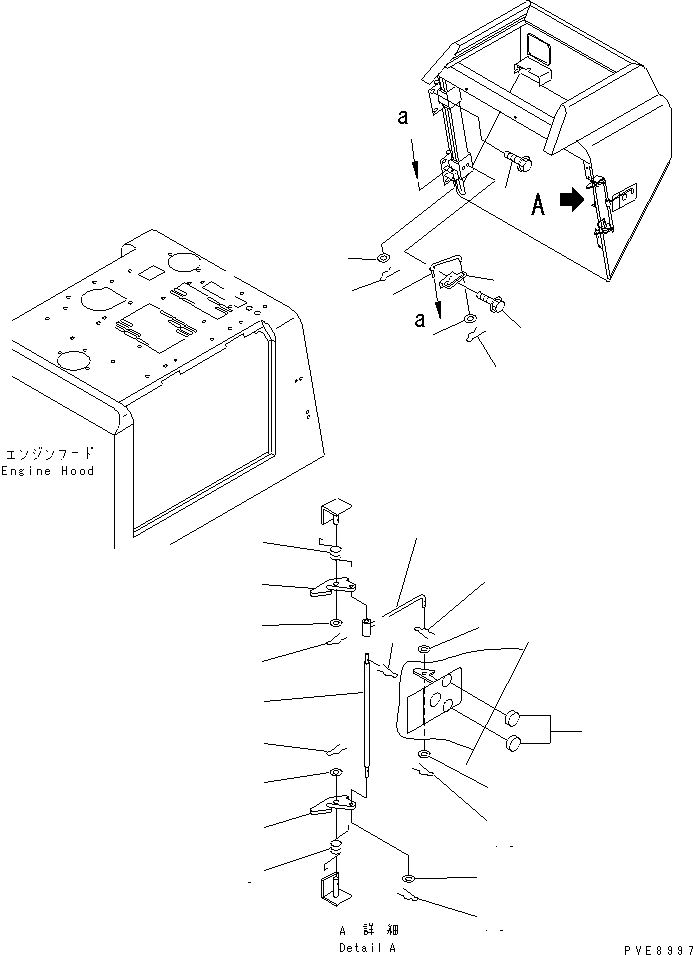 Wheel Loaders Komatsu / WA100SSS-3-H S/N 63001-UP(wa100s0r) / RADIATOR GUARD (REAR DUCT MOUNTING) (SUPER SILENT SPECIAL SPEC.)(120080 : M4120-03A1)