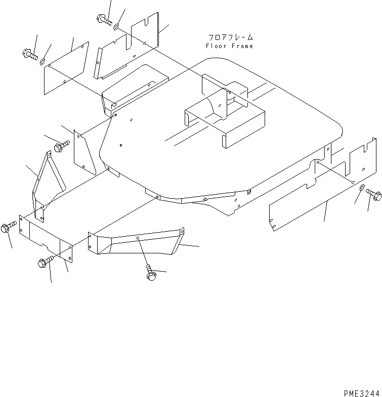Wheel Loaders Komatsu / WA100SSS-3-H S/N 63001-UP(wa100s0r) / FLOOR COVER(120100 : M4230-01A0)