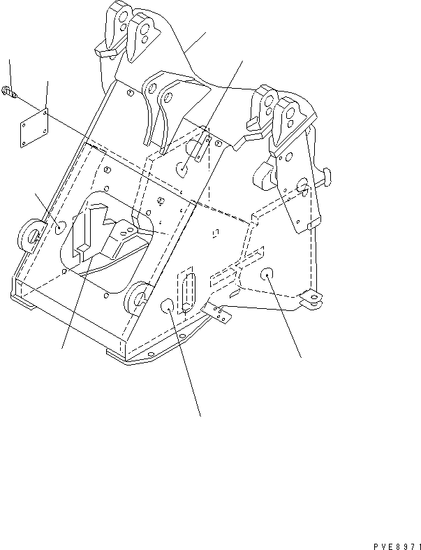 Wheel Loaders Komatsu / WA100SSS-3A S/N 53001-UP(wa100s4r) / FRONT FRAME (NOISE ABATEMENT PARTS) (SUPER SILENT SPECIAL SPEC.)(090010 : J4110-01B6)