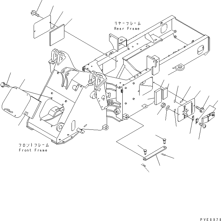 Wheel Loaders Komatsu / WA100SSS-3A S/N 53001-UP(wa100s4r) / BAR LOCK AND COVER (SUPER SILENT SPECIAL SPEC.)(090050 : J4190-01A8)