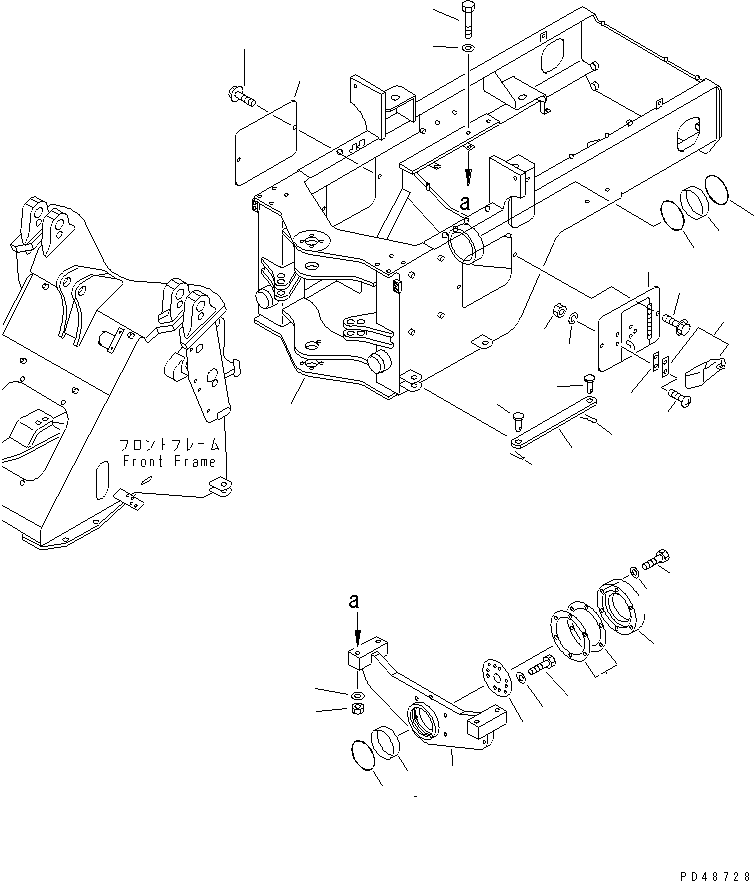 Wheel Loaders Komatsu / WA100SSS-3A-S S/N 50001-52999(wa100s6r) / REAR FRAME (SUPER SILENT SPEC.)(#50001-)(060010 : 5035)
