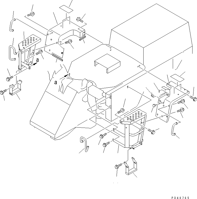 Wheel Loaders Komatsu / WA100SSS-3A-S S/N 50001-52999(wa100s6r) / REAR FENDER AND LADDER (WITH CAB) (SUPER SILENT SPEC.)(#50001-)(060030 : 5164)