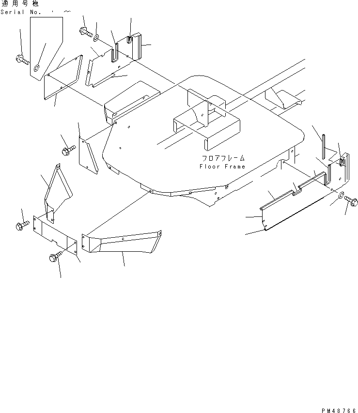 Wheel Loaders Komatsu / WA100SSS-3A-S S/N 50001-52999(wa100s6r) / FLOOR COVER (WITH CAB) (SUPER SILENT SPEC.)(#50001-)(060040 : 5174)
