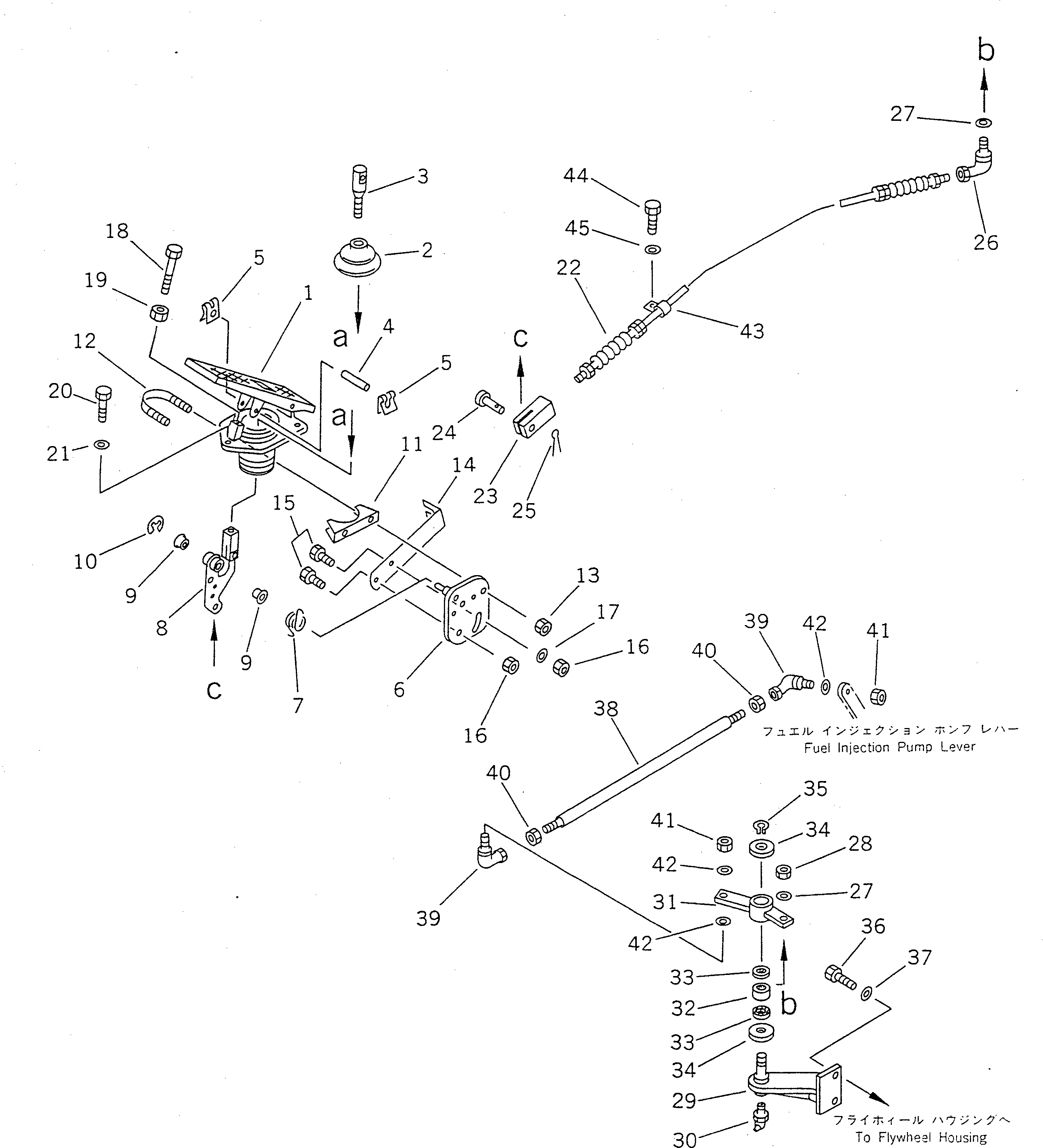 Wheel Loaders Komatsu / WA100SS-1 S/N 10001-UP(wa100s8r) / ACCELERATOR PEDAL AND LINKAGE(#20001-)(030060 : 1101A)