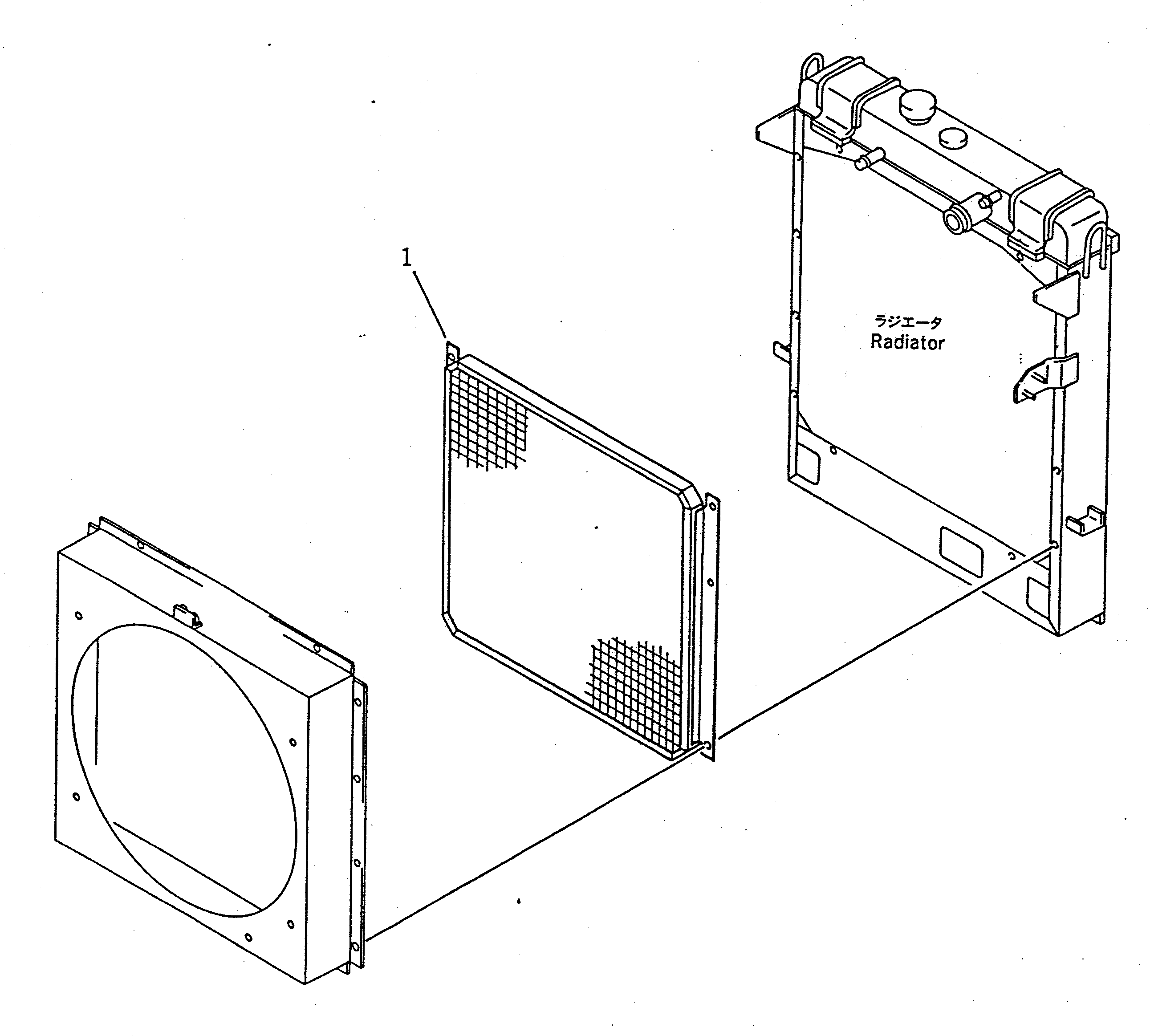 Wheel Loaders Komatsu / WA100SS-1 S/N 10001-UP(wa100s8r) / RADIATOR DUST AND DIRT PROTECTION(#10001-19999)(030100 : 1281)