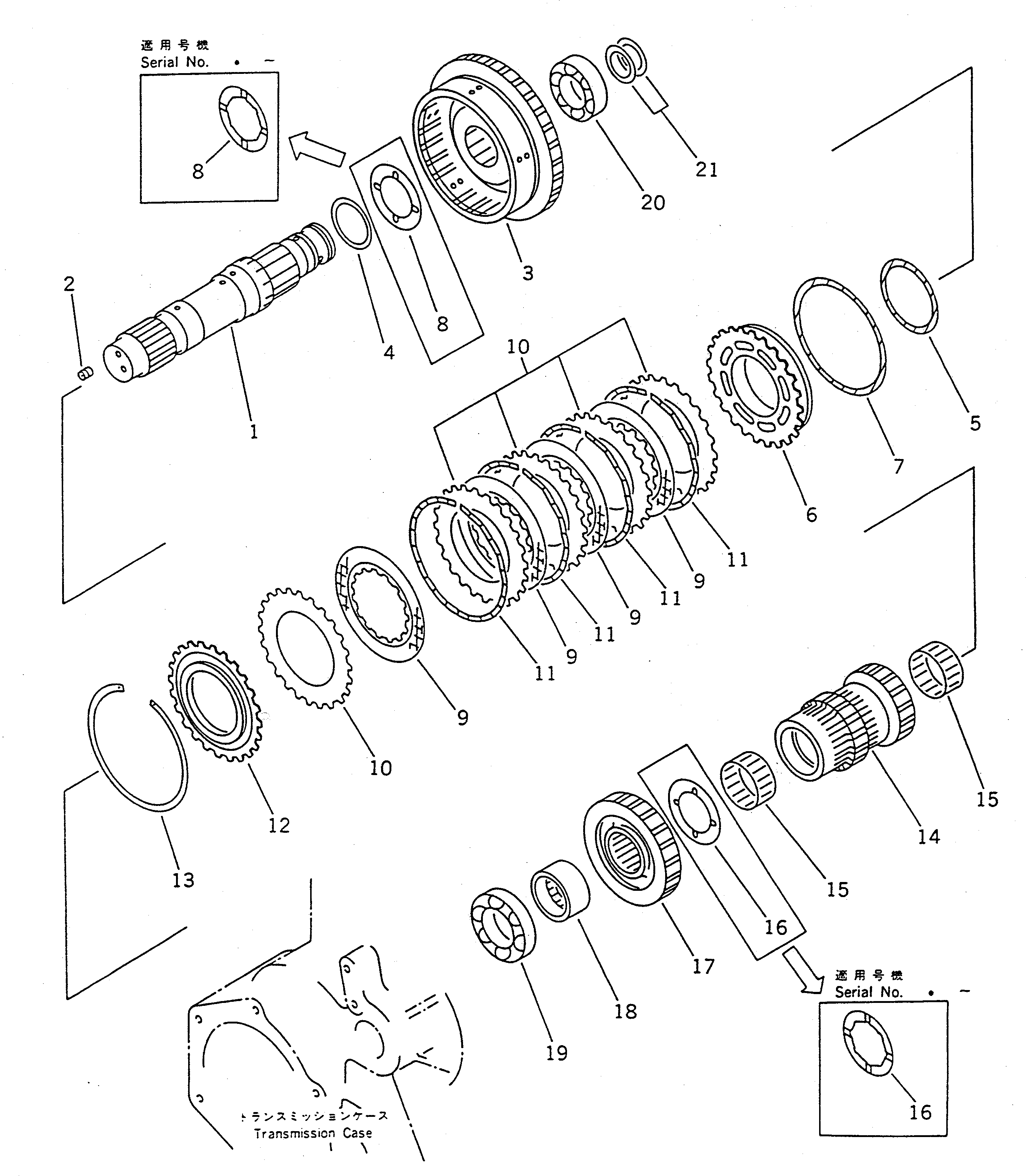 Wheel Loaders Komatsu / WA100SS-1 S/N 10001-UP(wa100s8r) / TRANSMISSION (1ST CLUTCH)(#20001-)(060100 : 2133A)