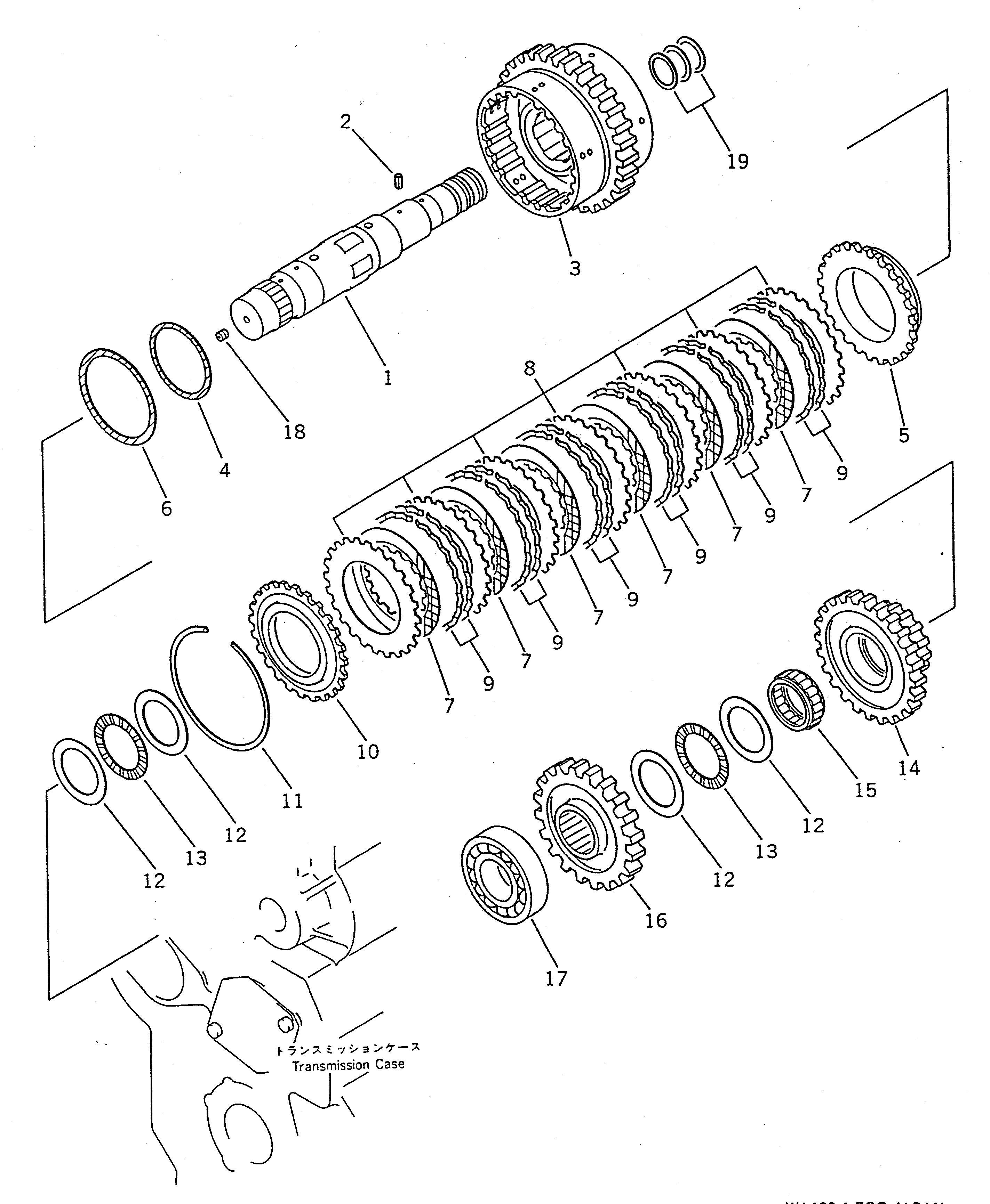 Wheel Loaders Komatsu / WA100SS-1 S/N 10001-UP(wa100s8r) / TRANSMISSION (2ND CLUTCH)(#10001-19999)(060110 : 2134)