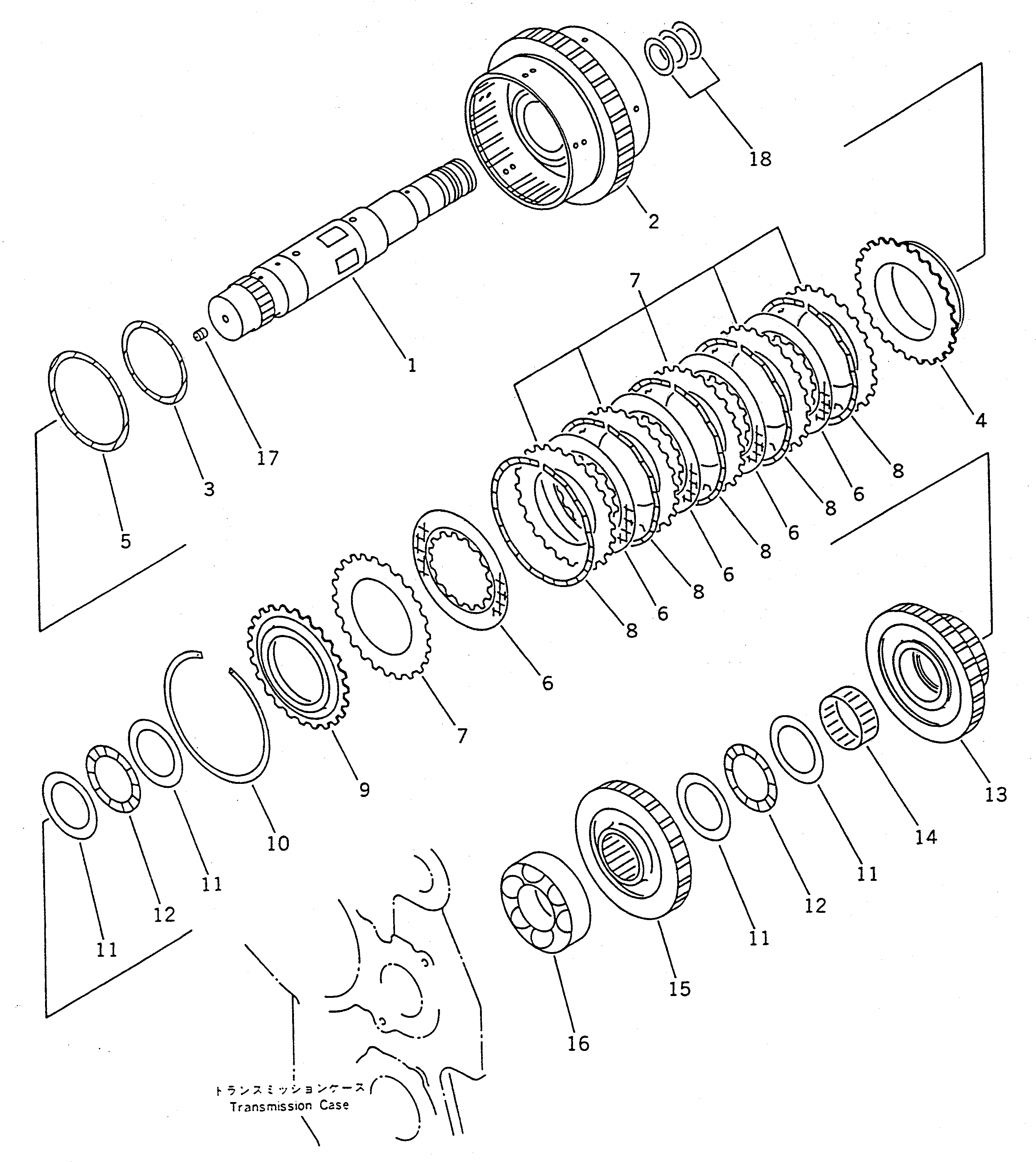 Wheel Loaders Komatsu / WA100SS-1 S/N 10001-UP(wa100s8r) / TRANSMISSION (2ND CLUTCH)(#20001-)(060120 : 2134A)