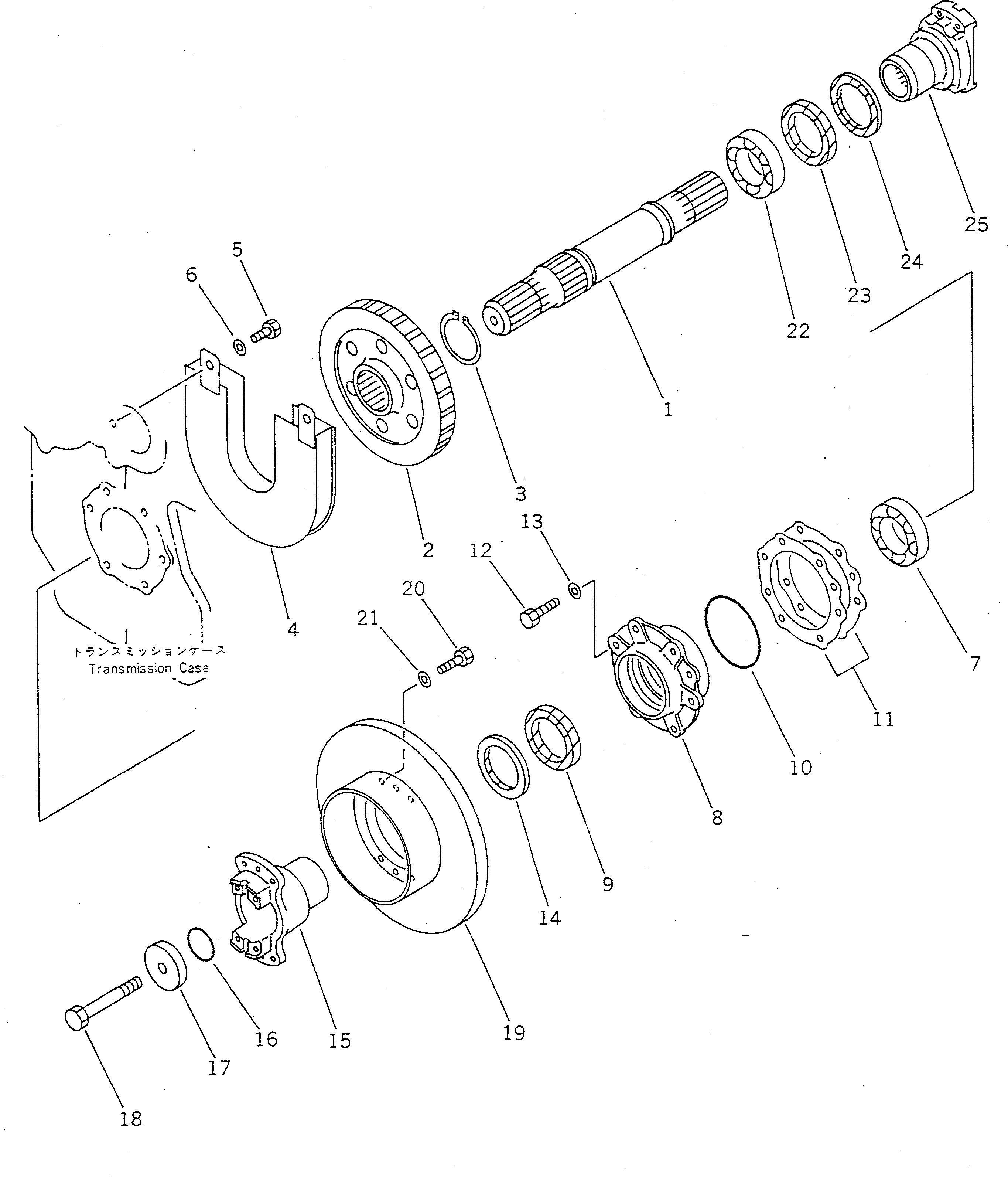 Wheel Loaders Komatsu / WA100SS-1 S/N 10001-UP(wa100s8r) / TRANSMISSION (OUTPUT SHAFT)(#20001-)(060160 : 2136A)