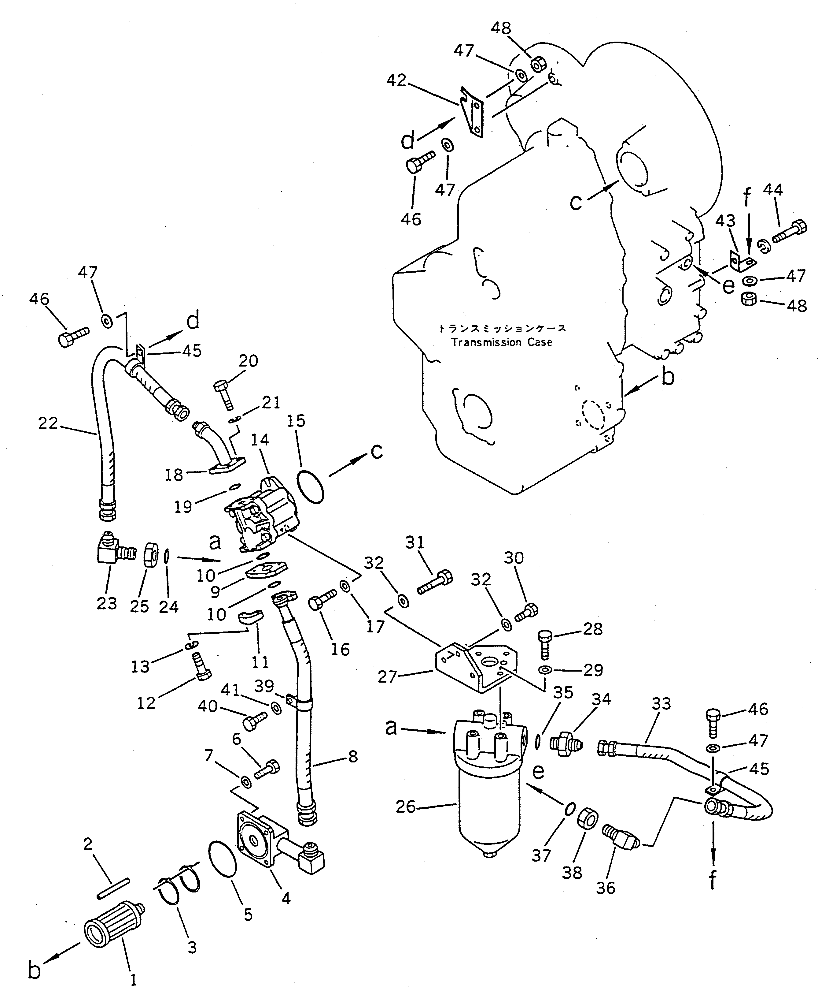 Wheel Loaders Komatsu / WA100SS-1 S/N 10001-UP(wa100s8r) / TRANSMISSION PIPING(#20001-)(060220 : 2161A)