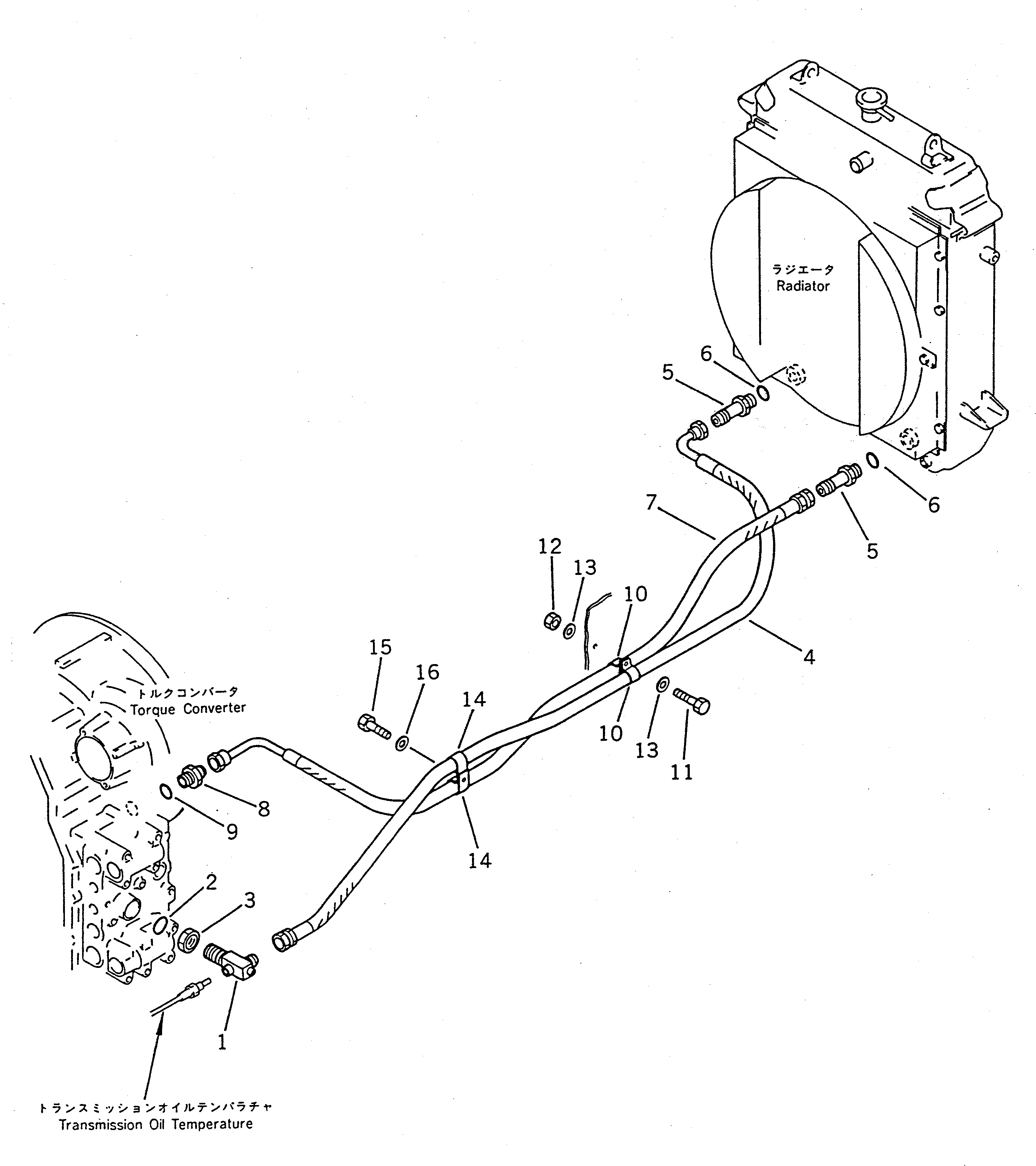 Wheel Loaders Komatsu / WA100SS-1 S/N 10001-UP(wa100s8r) / TORQFLOW TRANSMISSION PIPING(#10001-19999)(060240 : 2601)