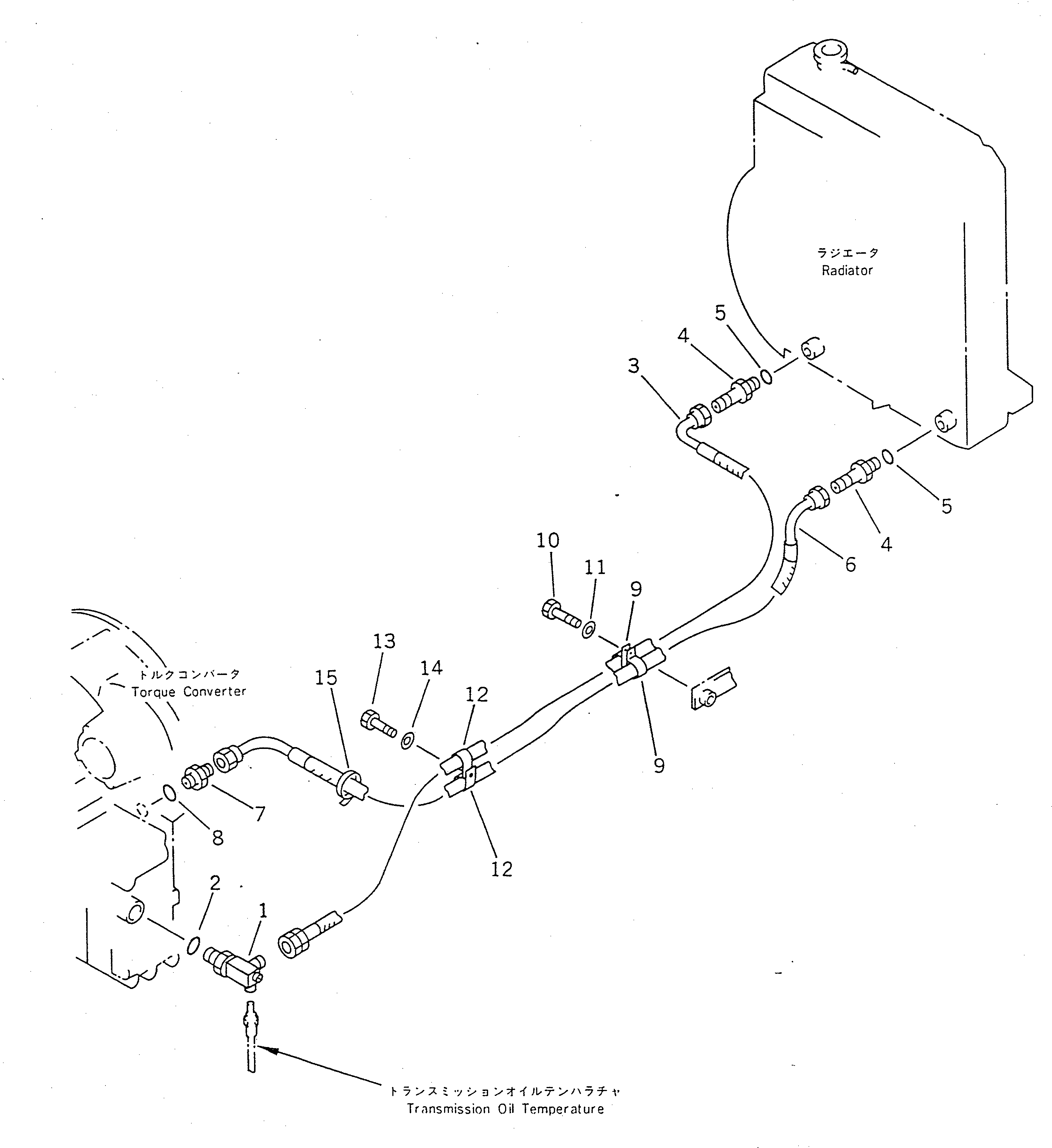 Wheel Loaders Komatsu / WA100SS-1 S/N 10001-UP(wa100s8r) / TORQFLOW TRANSMISSION PIPING(#20001-)(060250 : 2601A)