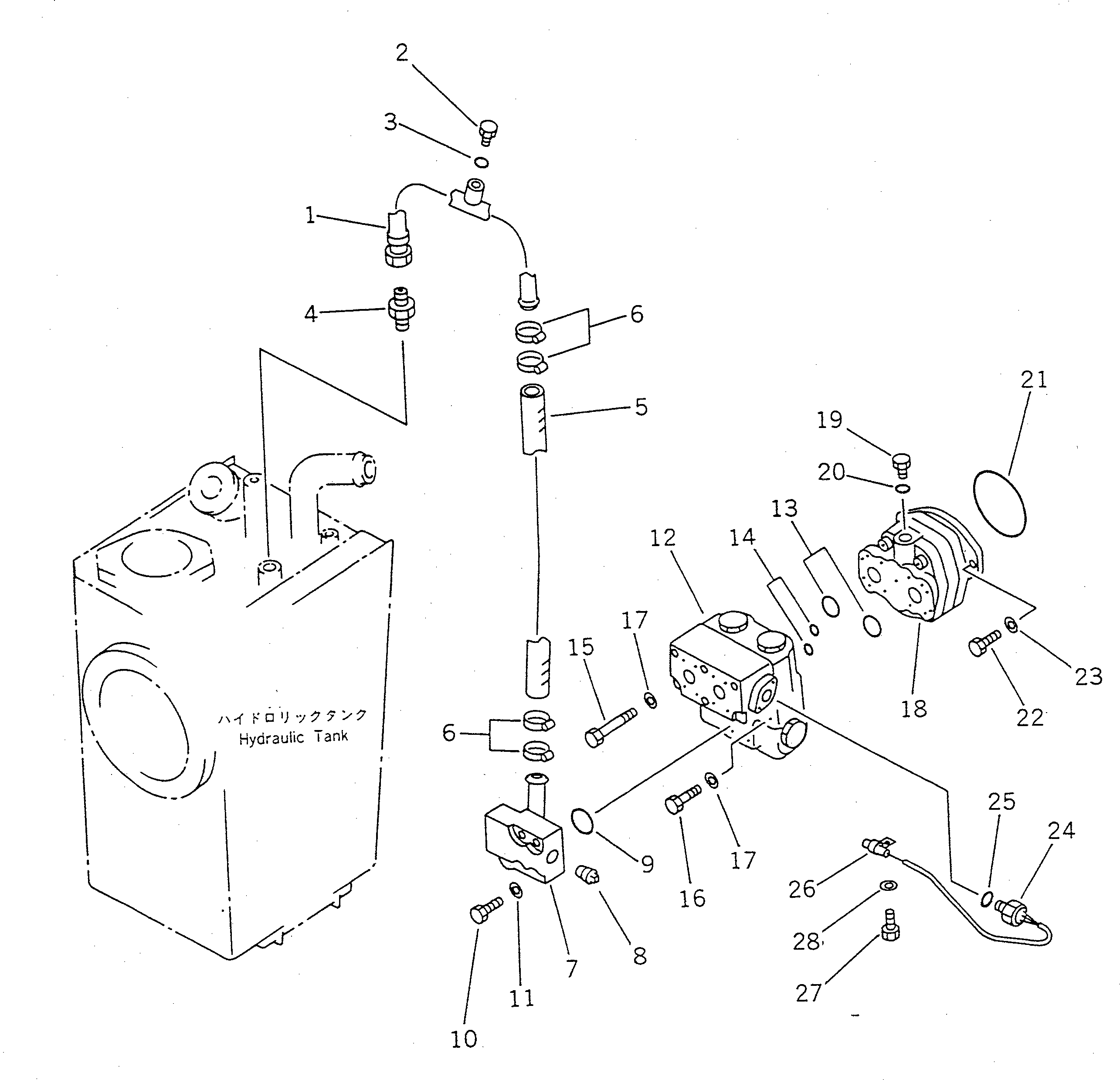 Wheel Loaders Komatsu / WA100SS-1 S/N 10001-UP(wa100s8r) / EMERGENCY STEERING PIPING (1/3)(#20001-)(120190 : 4831A)