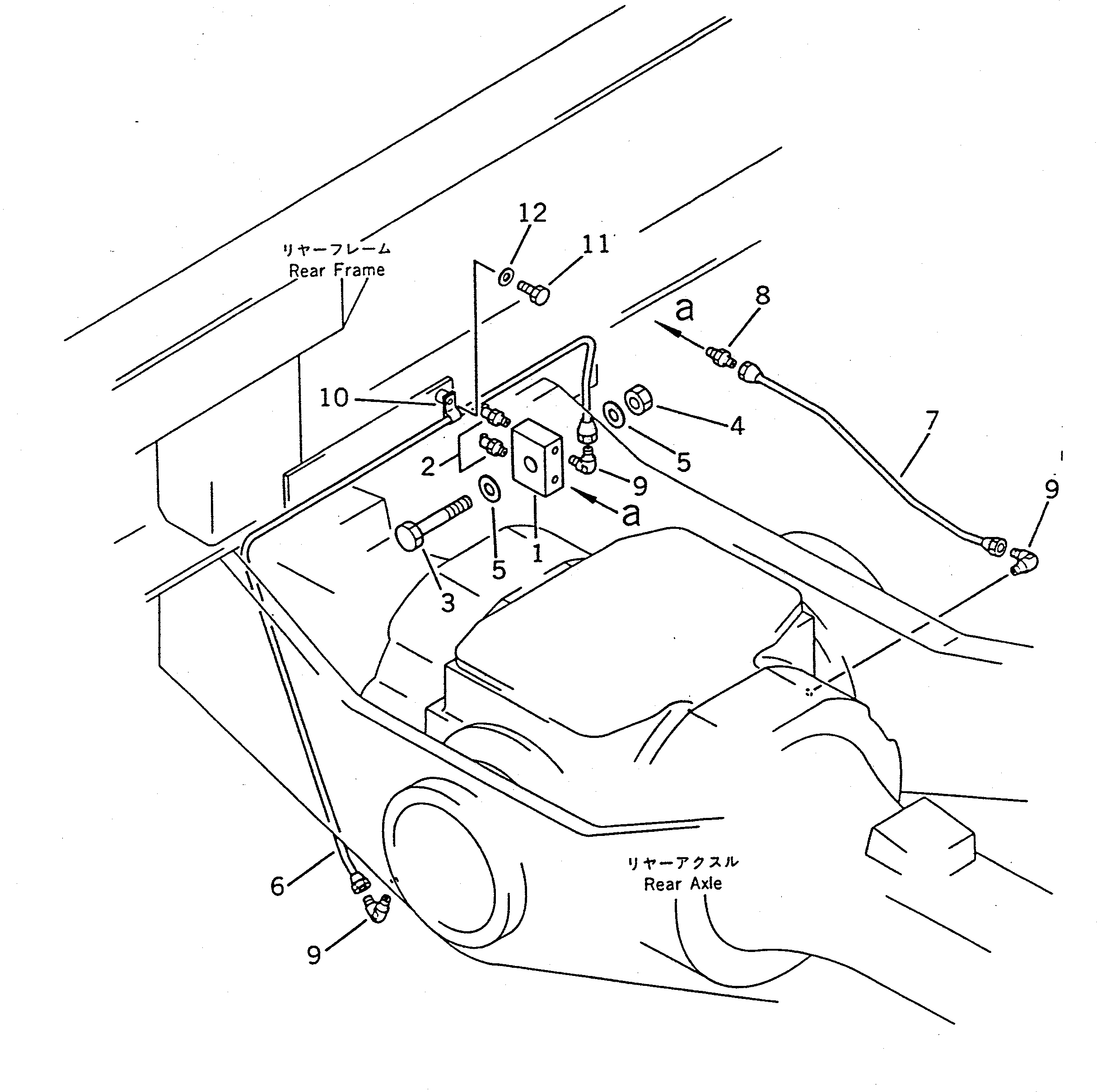 Wheel Loaders Komatsu / WA100SS-1 S/N 10001-UP(wa100s8r) / LUBRICATOR (AXLE SUPPORT)(#10001-19999)(150040 : 5051)