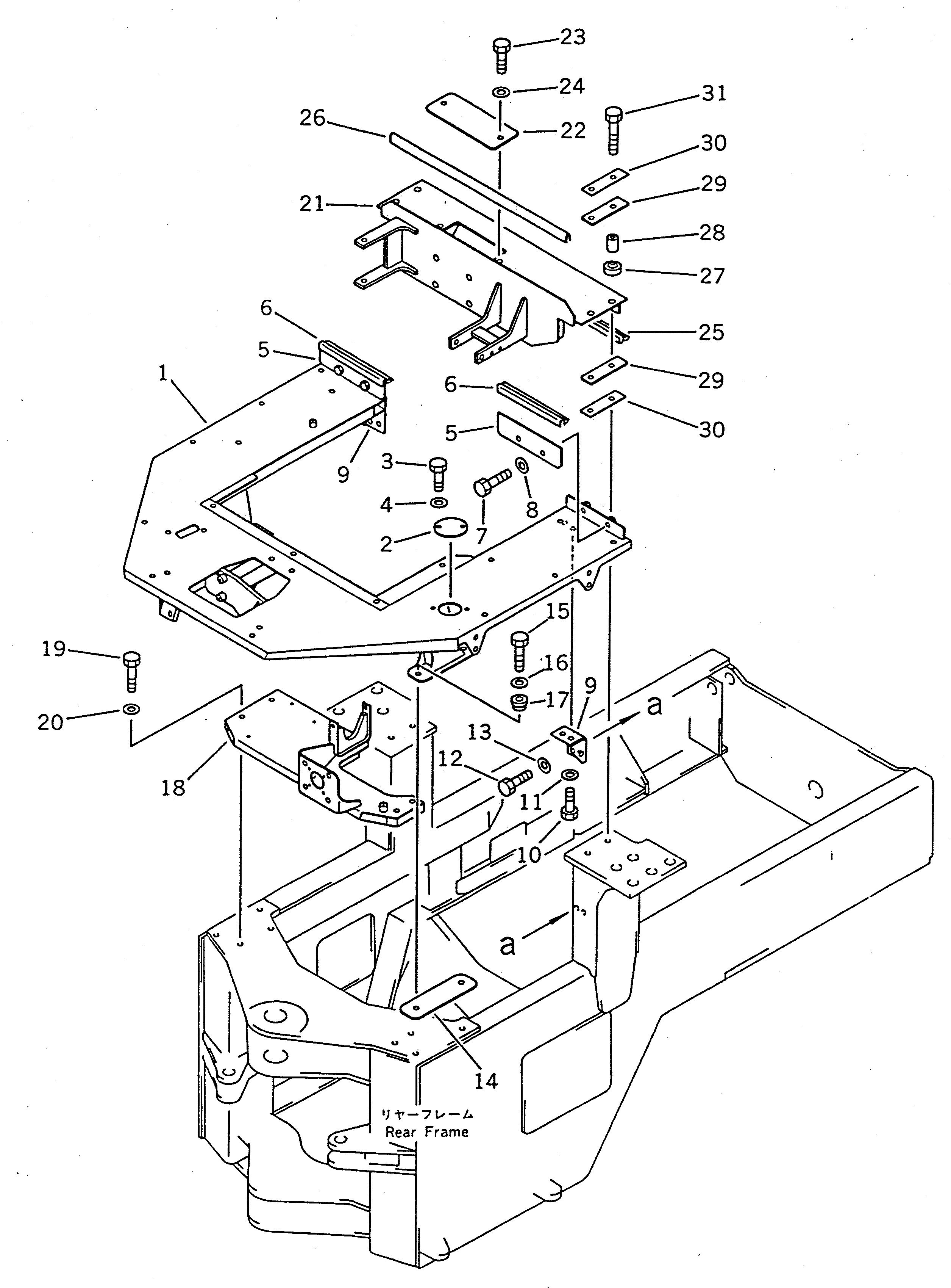 Wheel Loaders Komatsu / WA100SS-1 S/N 10001-UP(wa100s8r) / FLOOR SUPPORT (WITH CANOPY)(#10001-11490)(150120 : 5141)