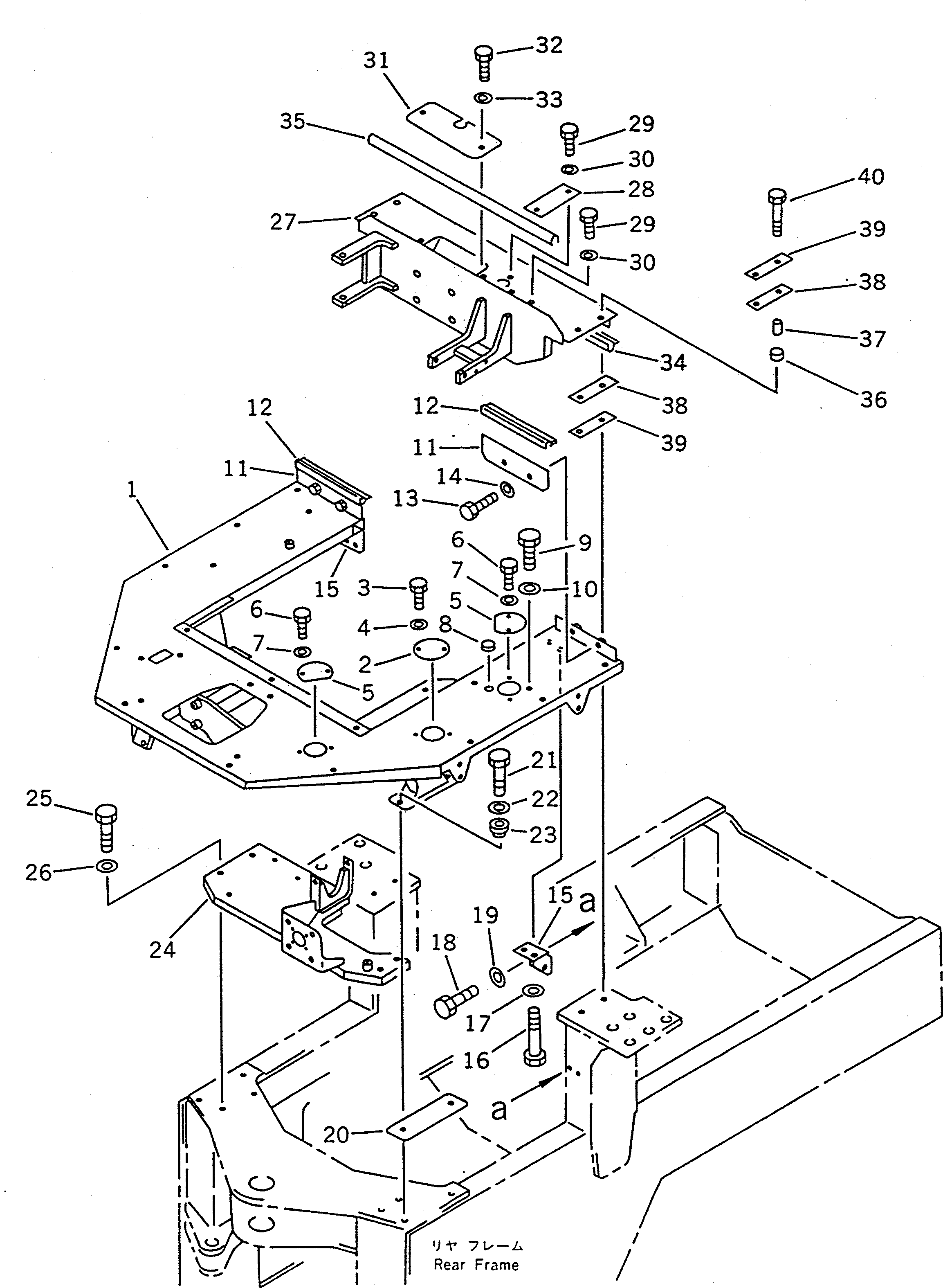 Wheel Loaders Komatsu / WA100SS-1 S/N 10001-UP(wa100s8r) / FLOOR SUPPORT (WITH CANOPY)(#11491-19999)(150130 : 5141A)