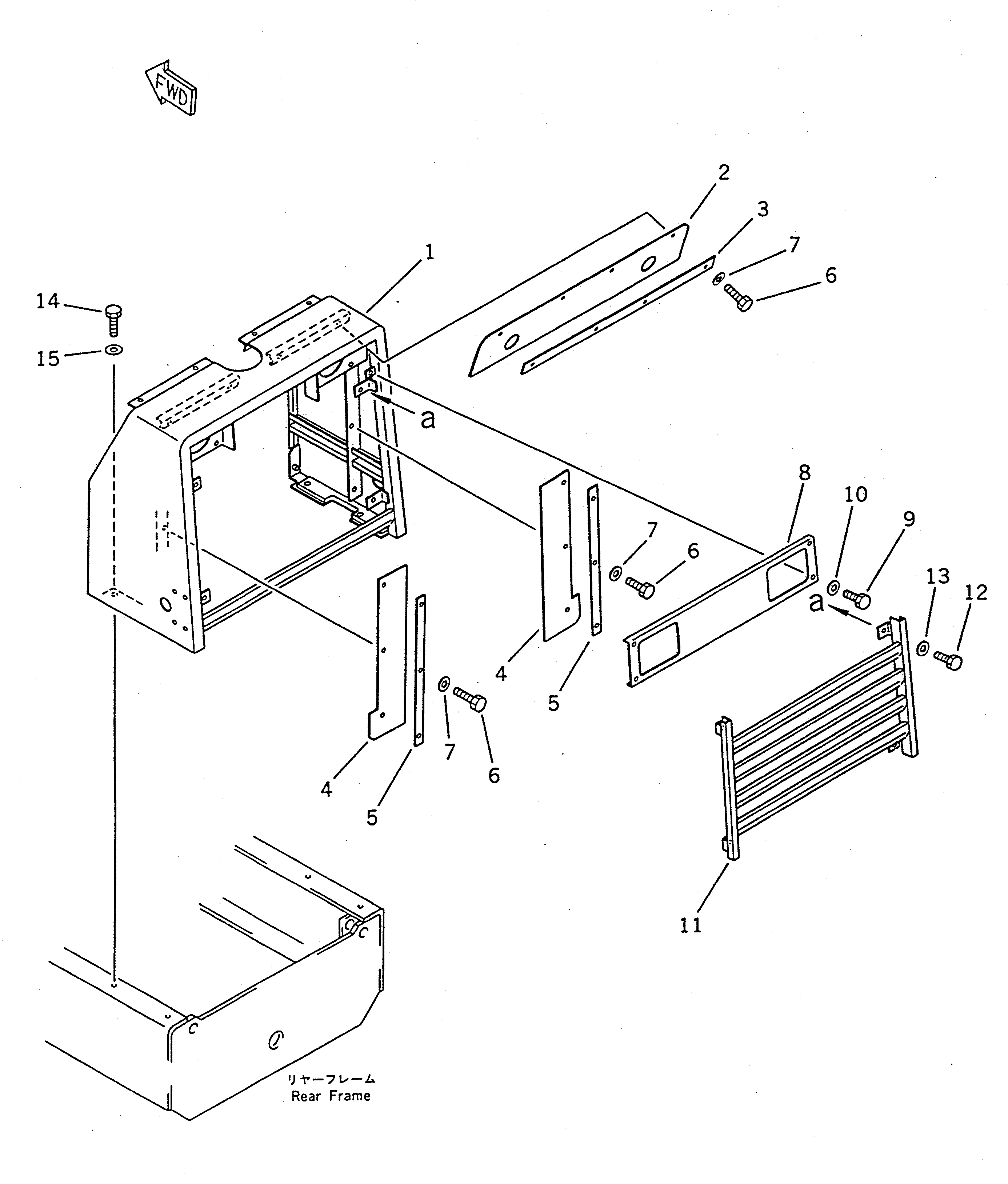 Wheel Loaders Komatsu / WA100SS-1 S/N 10001-UP(wa100s8r) / RADIATOR GUARD(#10001-19999)(150200 : 5201)