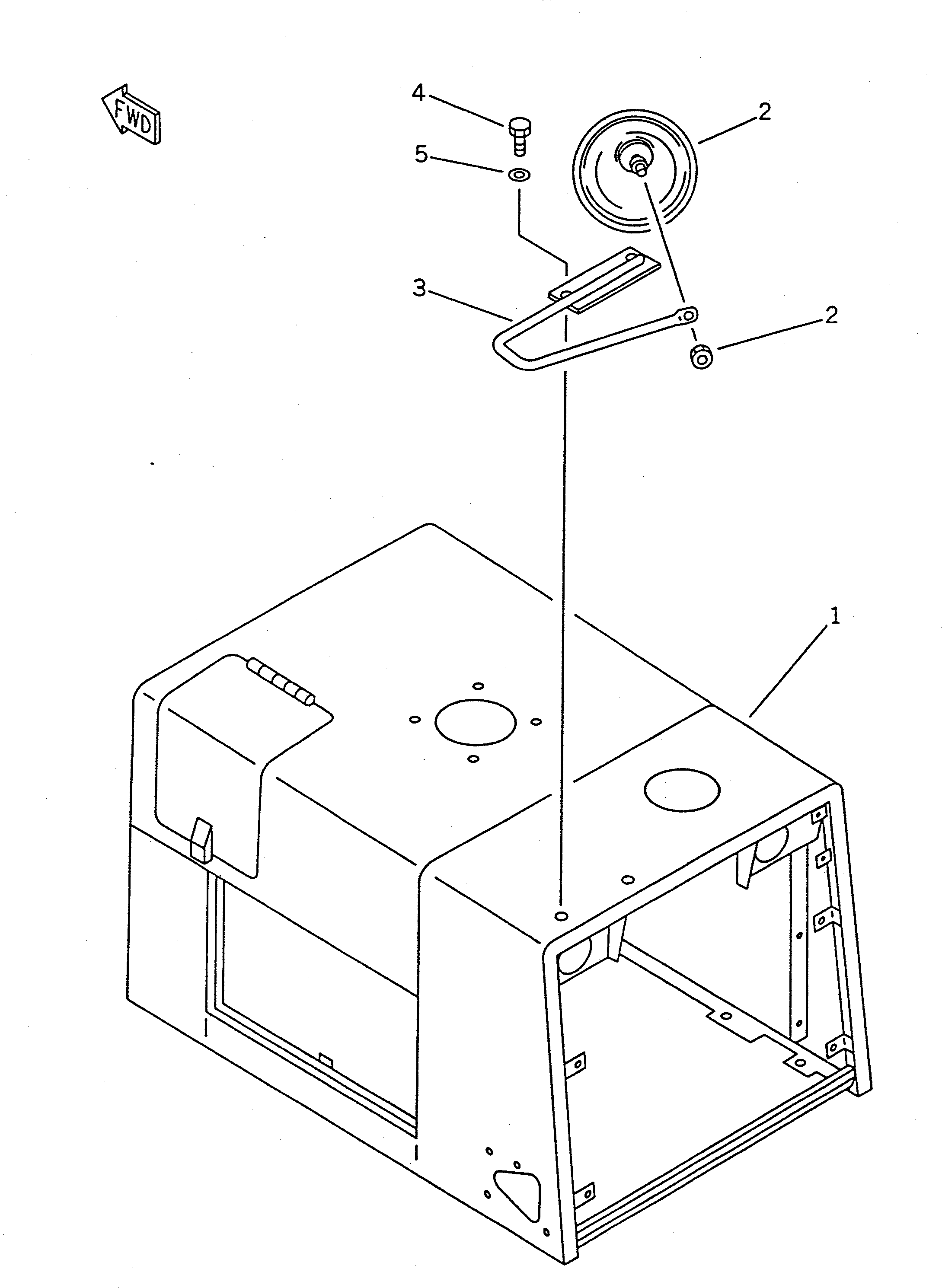 Wheel Loaders Komatsu / WA100SS-1 S/N 10001-UP(wa100s8r) / UNDER MIRROR(#20001-)(150260 : 5281A)