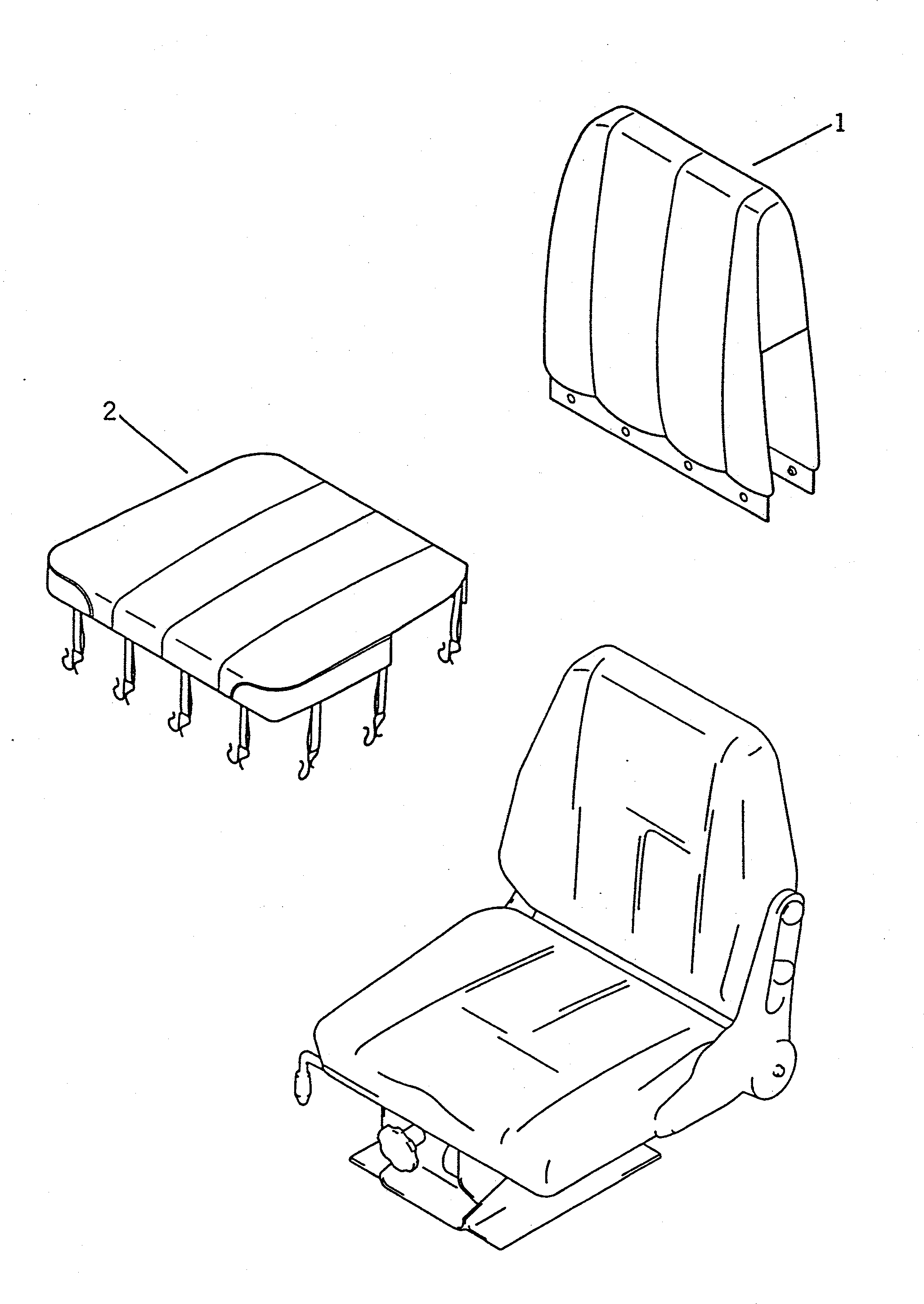 Wheel Loaders Komatsu / WA100SS-1 S/N 10001-UP(wa100s8r) / SEAT COVER(150340 : 5311)