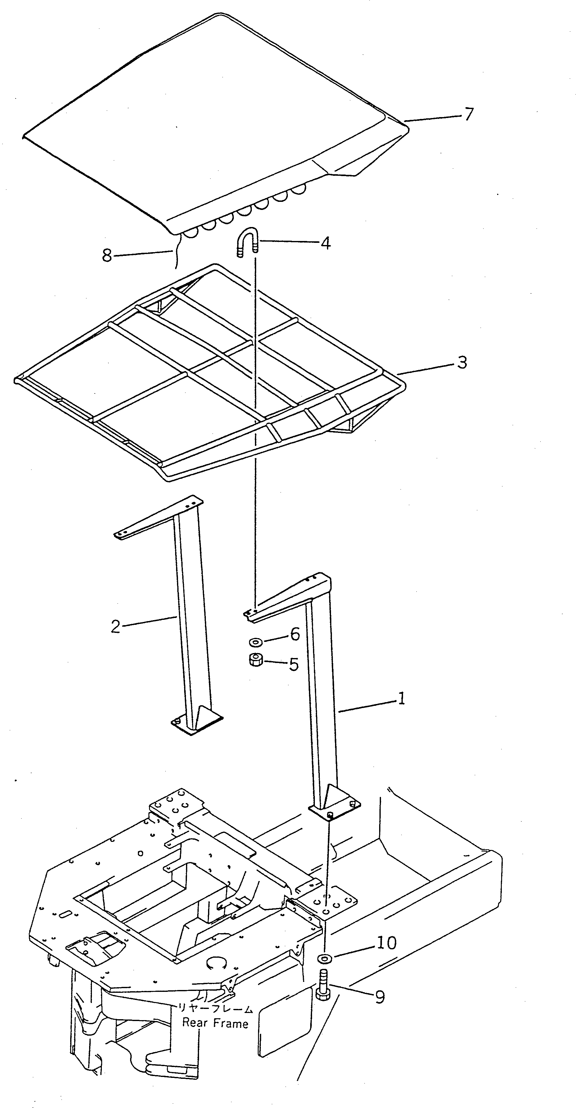 Wheel Loaders Komatsu / WA100SS-1 S/N 10001-UP(wa100s8r) / CANOPY(#10001-20934)(150350 : 5401)