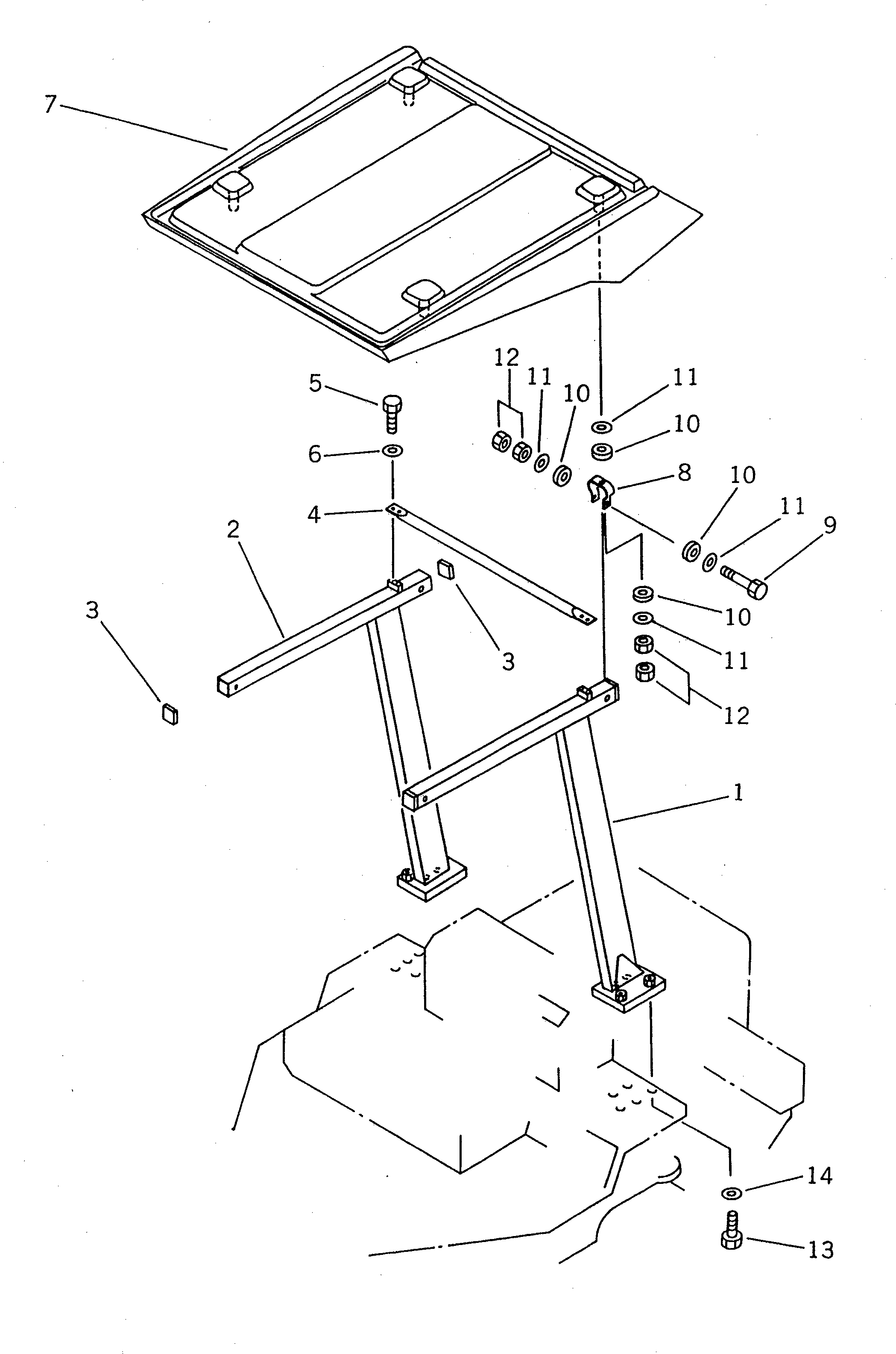Wheel Loaders Komatsu / WA100SS-1 S/N 10001-UP(wa100s8r) / CANOPY(#20935-)(150360 : 5401A)