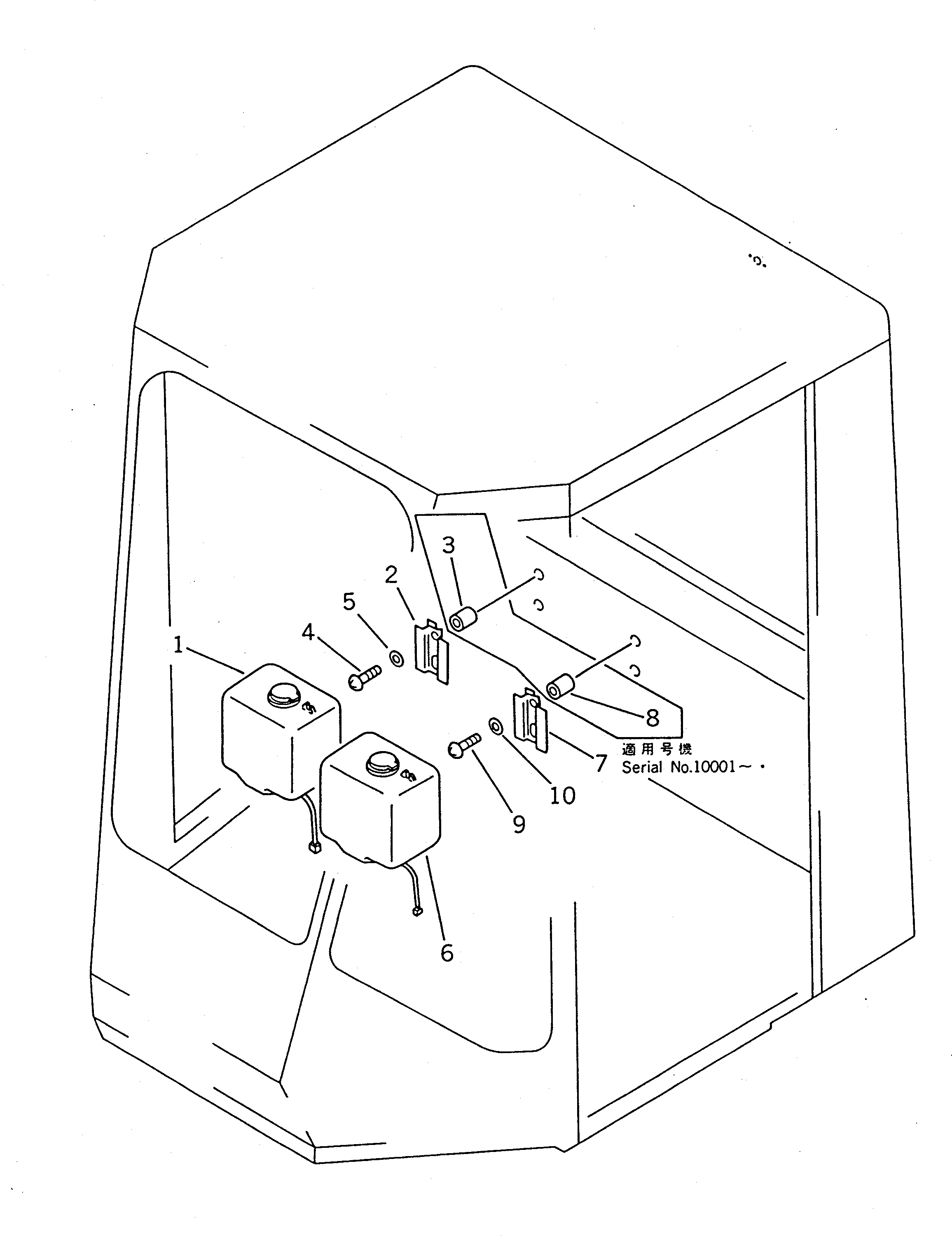Wheel Loaders Komatsu / WA100SS-1 S/N 10001-UP(wa100s8r) / WASHER TANK(150500 : 5471)