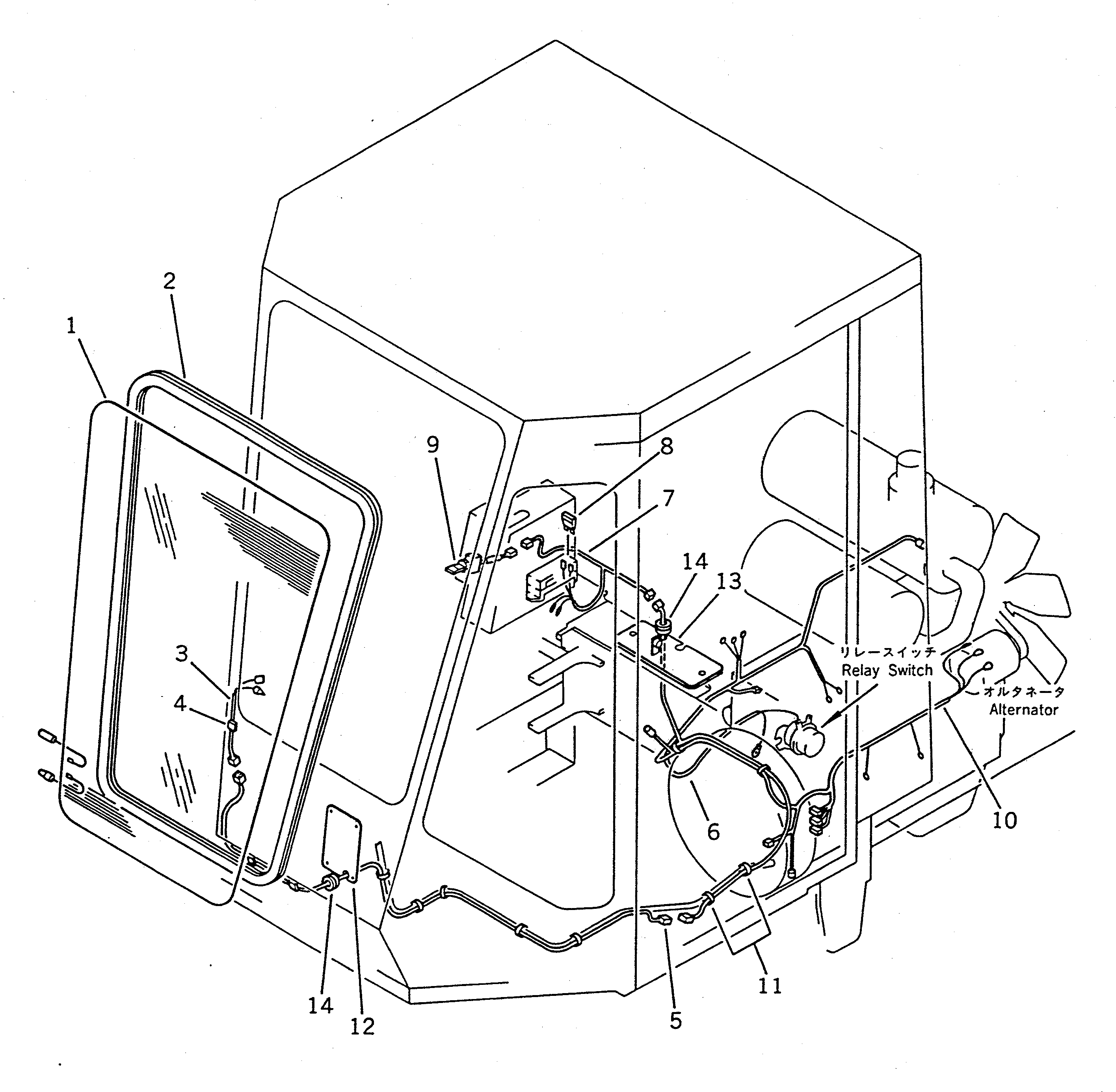Wheel Loaders Komatsu / WA100SS-1 S/N 10001-UP(wa100s8r) / DEFROSTER GLASS(#10001-19999)(150540 : 5478)