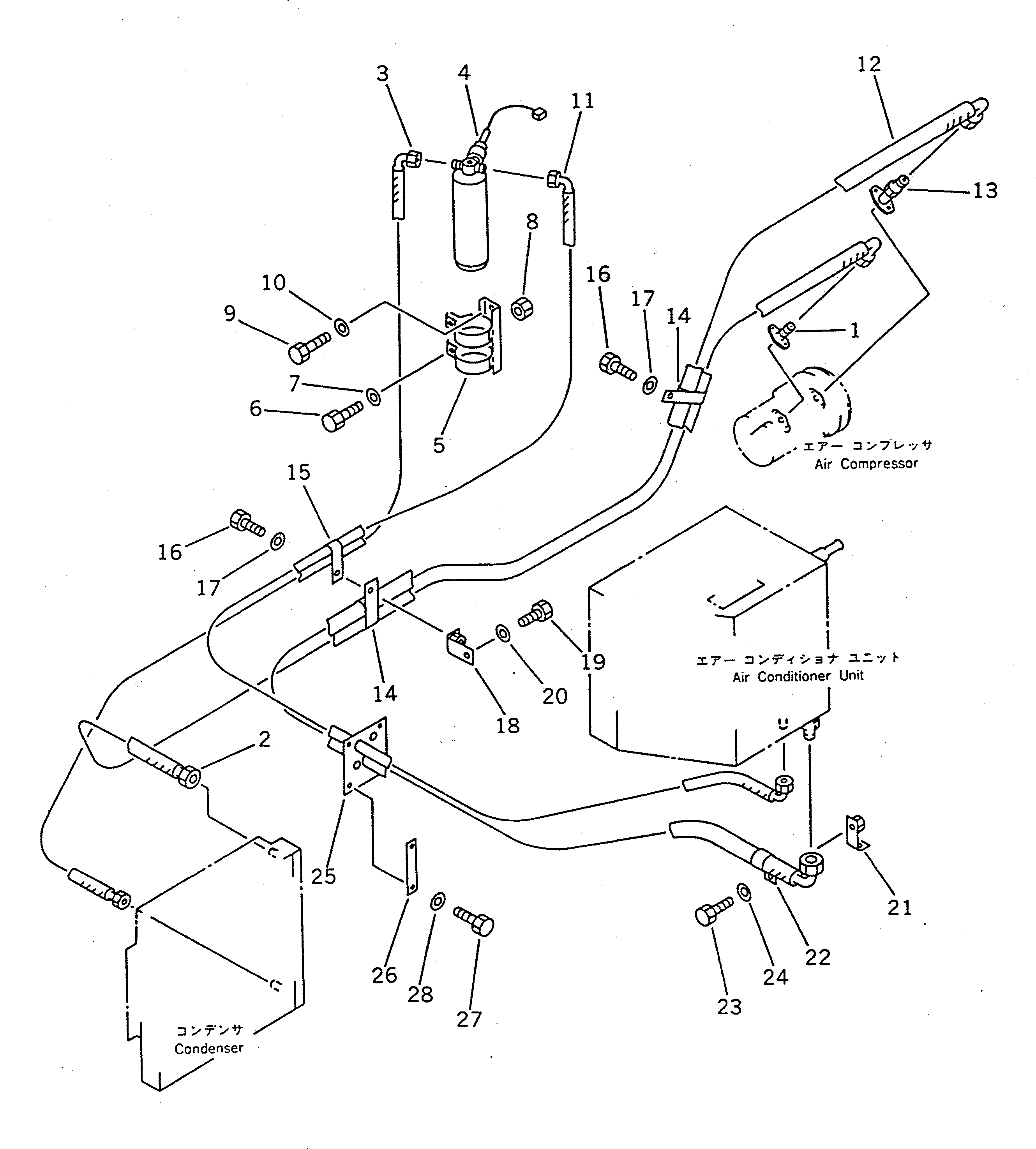 Wheel Loaders Komatsu / WA100SS-1 S/N 10001-UP(wa100s8r) / AIR CONDITIONER (3/7) (DAIKIN)(#10001-19999)(150570 : 5503)