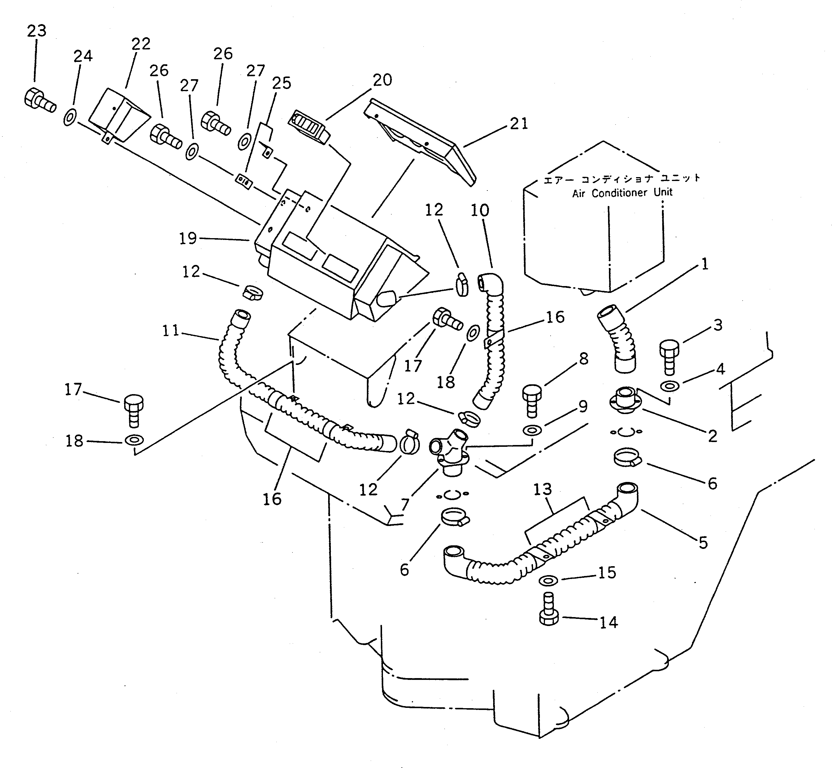 Wheel Loaders Komatsu / WA100SS-1 S/N 10001-UP(wa100s8r) / AIR CONDITIONER (6/7) (DAIKIN)(#10001-19999)(150600 : 5506)