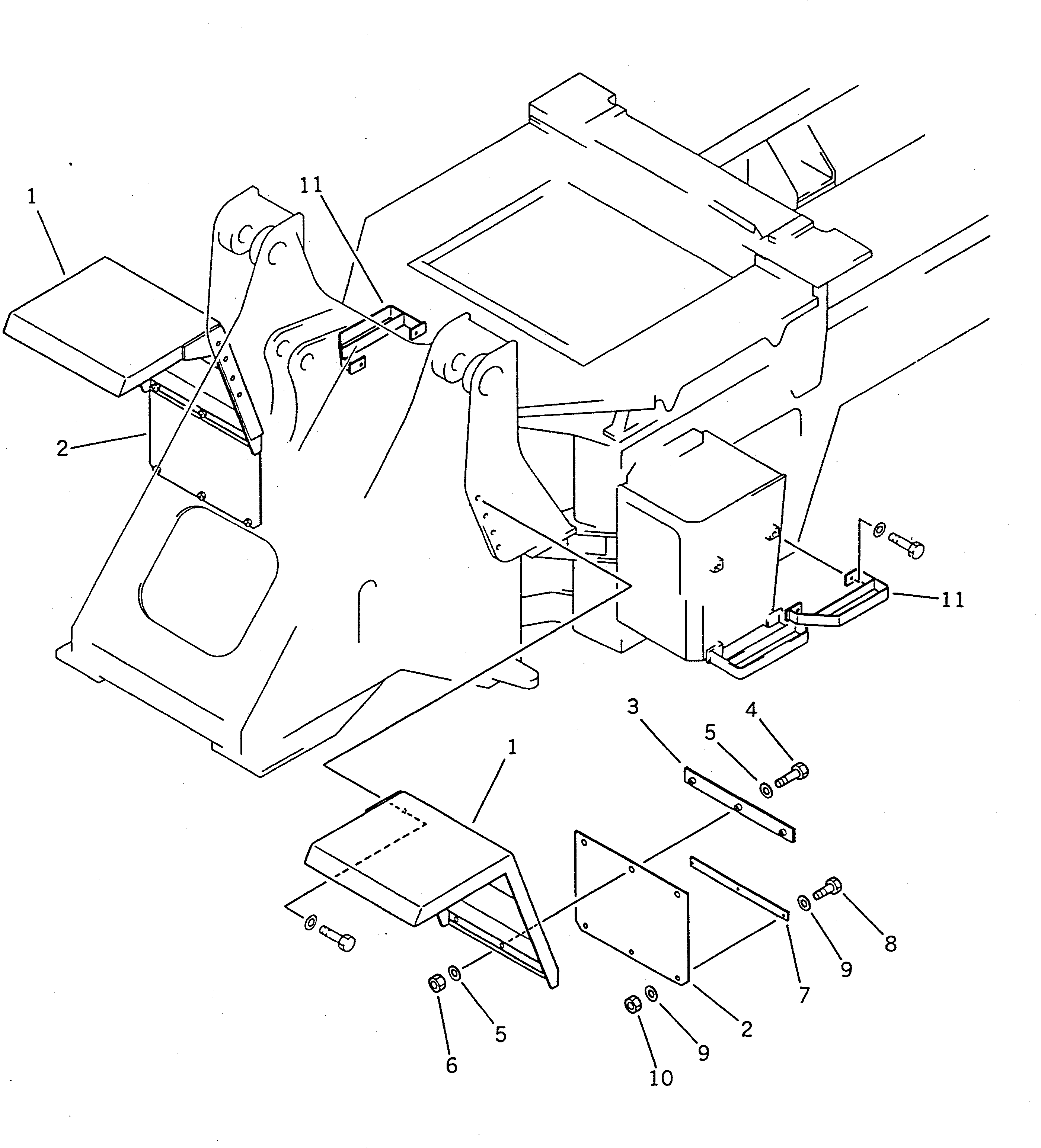 Wheel Loaders Komatsu / WA100SS-1 S/N 10001-UP(wa100s8r) / MUDGUARD(#10001-19999)(150720 : 5811)