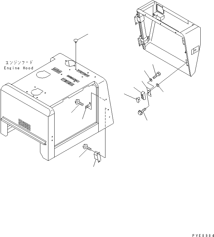 Wheel Loaders Komatsu / WA100SS-3-H S/N 63001-UP(wa100ssr) / HOOD (NOISE ABATEMENT PARTS) (SUPER SILENT SPEC.)(120020 : M4100-04A2)