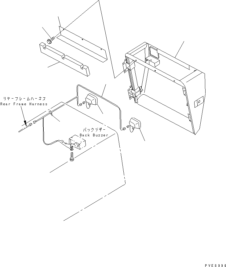 Wheel Loaders Komatsu / WA100SS-3-H S/N 63001-UP(wa100ssr) / RADIATOR GUARD (ELECTRICAL SYSTEM AND REAR DUCT)                 (SUPER SILENT SPEC.)(120070 : M4120-02A2)