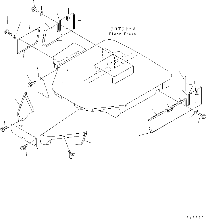 Wheel Loaders Komatsu / WA100SS-3-H S/N 63001-UP(wa100ssr) / FLOOR COVER (SUPER SILENT SPEC.)(120100 : M4230-01A2)