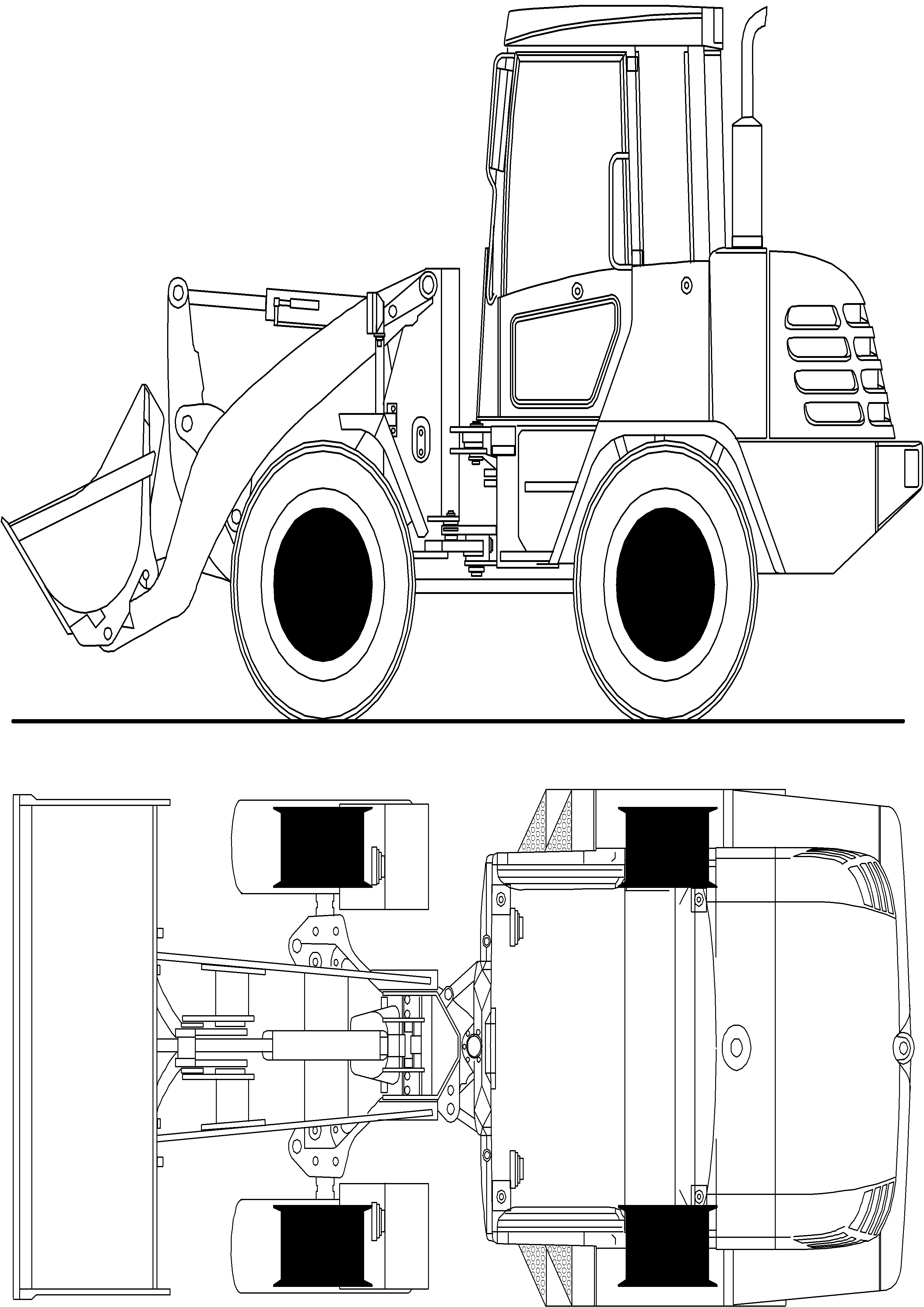 Wheel Loaders Komatsu / WA115-3 (35 km/h) WA115H30051-WA115H30180 / H30181 - Up(wa115_3s) / 06 DISC WHEEL, CHAIN(06 : 06)