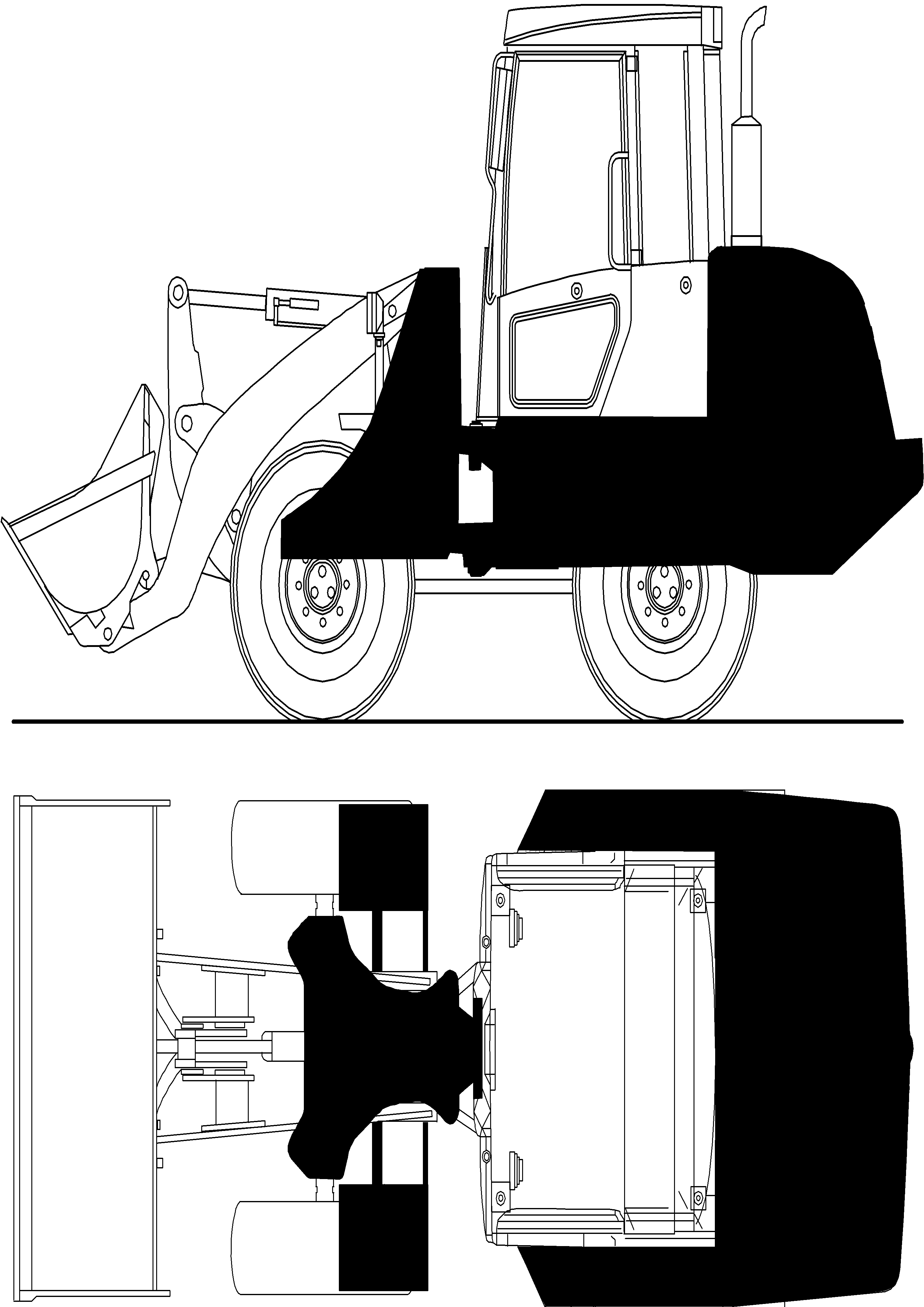 Wheel Loaders Komatsu / WA115-3 (35 km/h) WA115H30051-WA115H30180 / H30181 - Up(wa115_3s) / 10 FRAME(10 : 10)