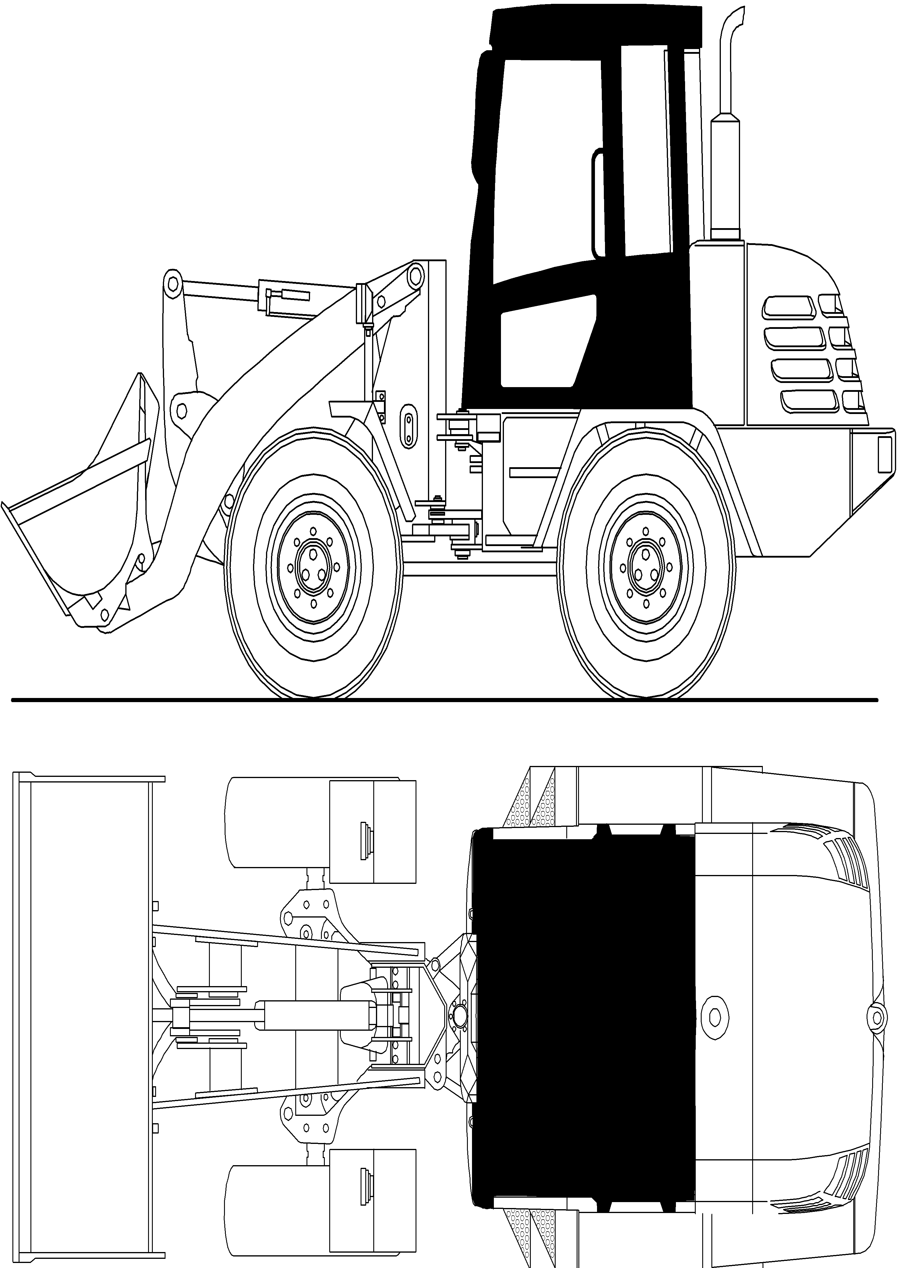 Wheel Loaders Komatsu / WA115-3 (35 km/h) WA115H30051-WA115H30180 / H30181 - Up(wa115_3s) / 11 DRIVERS CAB(11 : 11)